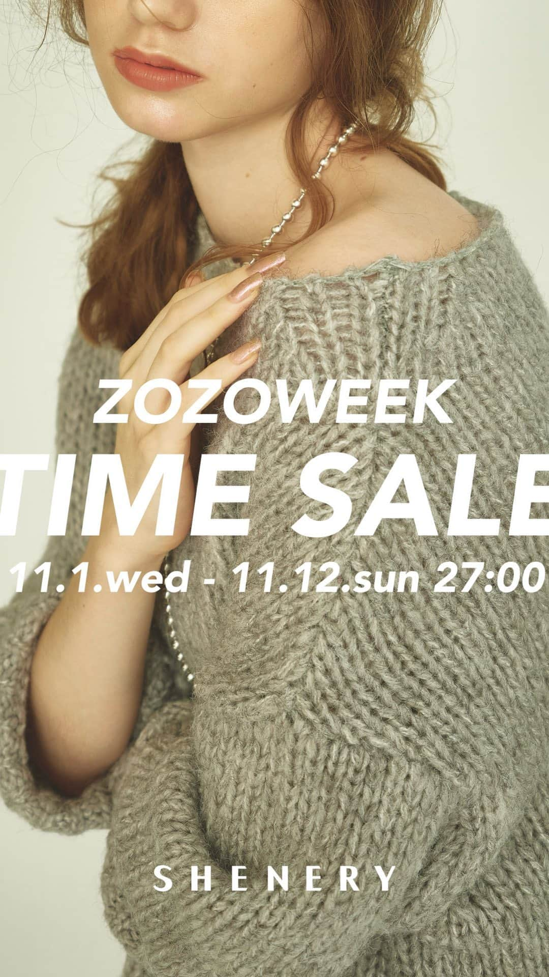 SHENERYのインスタグラム：「ZOZOWEEK本日からスタート！✨ プロパー10%offキャンペーン🎉 小森166cm  永田167cm」