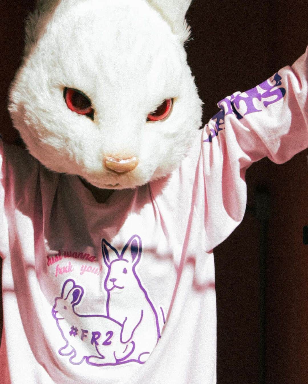 #FR2梅(UME)さんのインスタグラム写真 - (#FR2梅(UME)Instagram)「Playing Rabbits Longsleeve T-shirt🐇🐇🩷 #FR2梅　#fxxkingrabbits #nosexualservices」11月1日 13時04分 - fr2ume