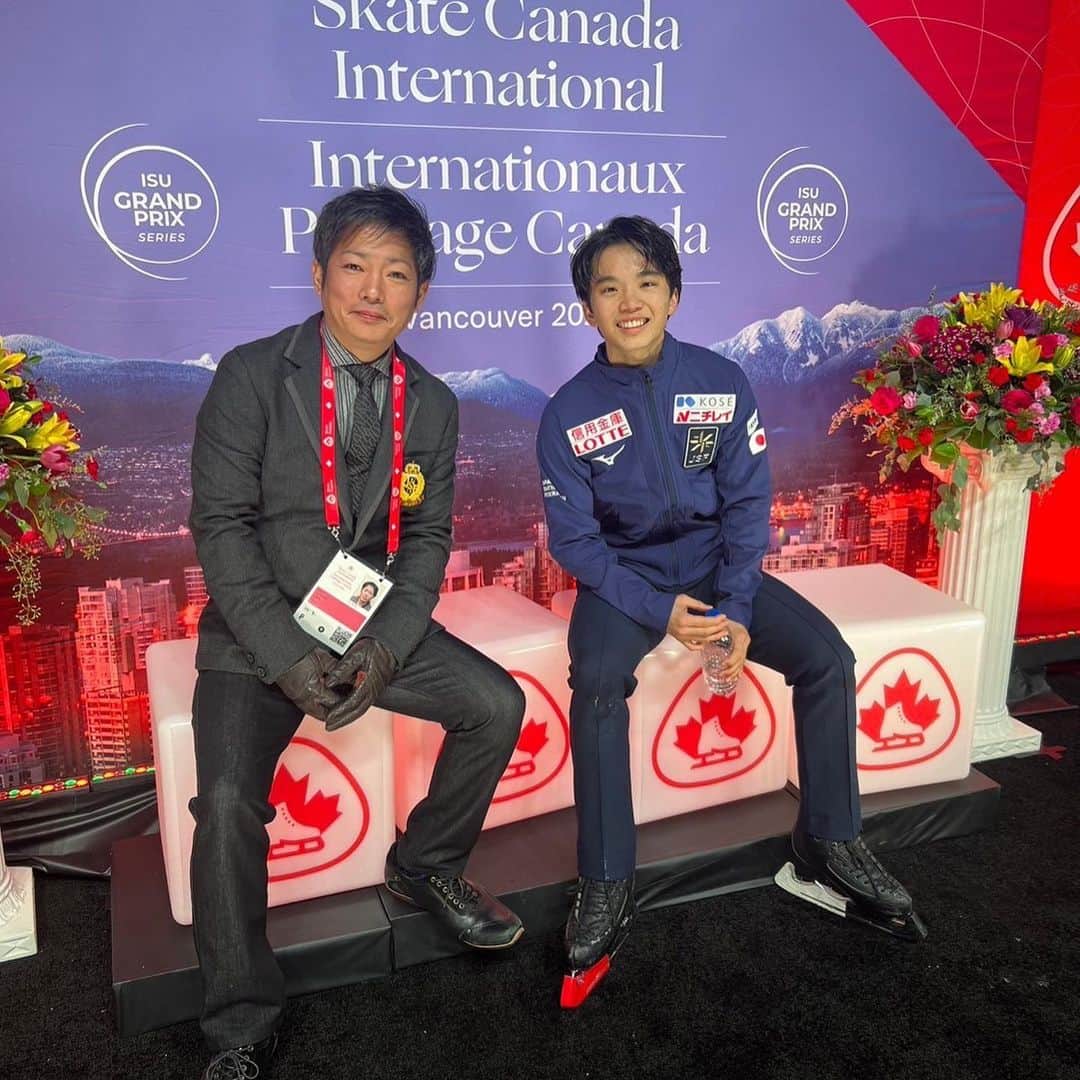 友野一希のインスタグラム：「. スケートカナダ🇨🇦 沢山の応援ありがとうございました！ 悔しい結果にはなりましたが次の中国杯に向け頑張りたいと思います💪」