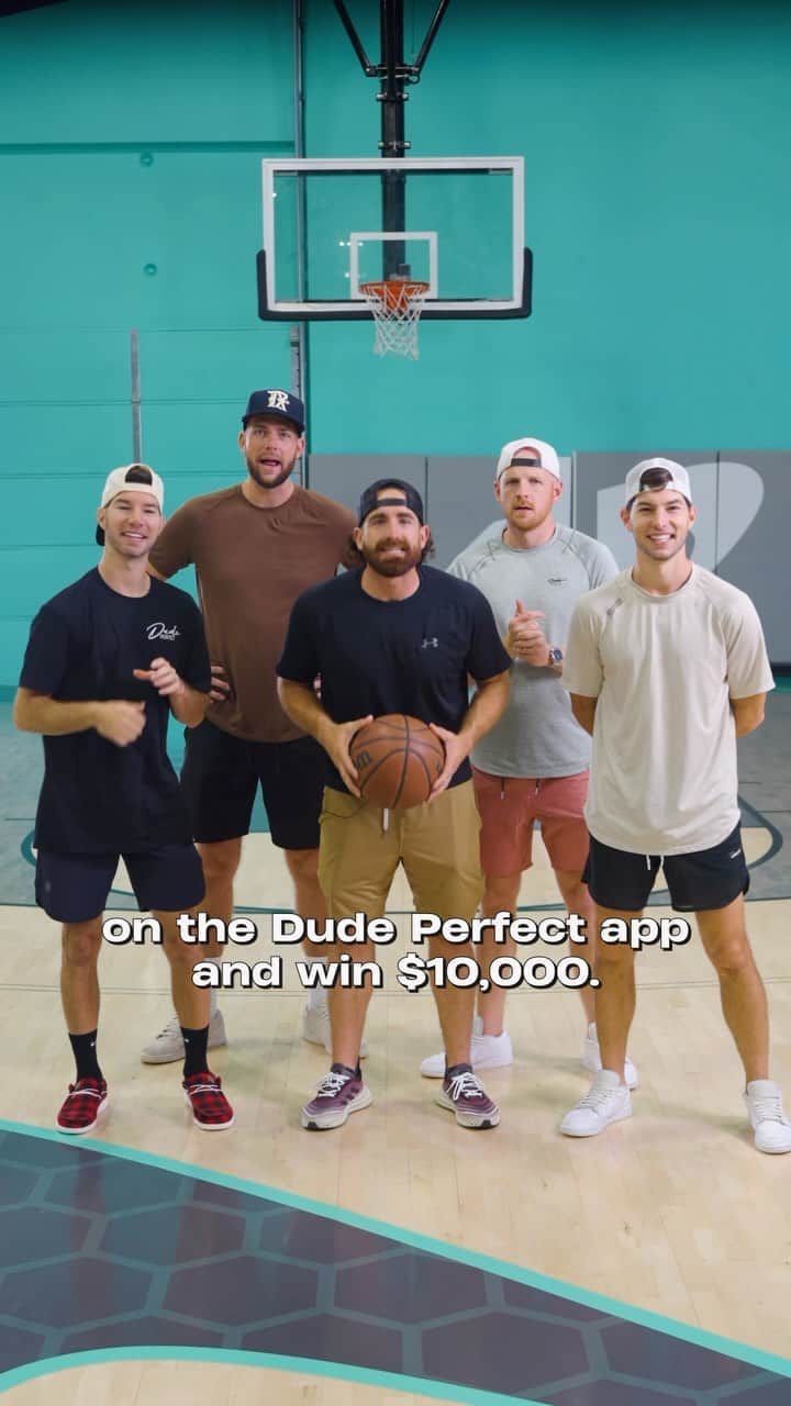 Dude Perfectのインスタグラム：「Who wants $10k?! Let’s see your trick shots then! Find more info at dudeperfect.com/trickshot 🏀」