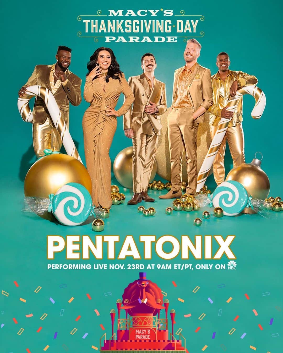 のインスタグラム：「We are SO excited to announce that we’ll be heading back to NYC to perform at this year’s @Macys Thanksgiving Day Parade! 🦃✨   The celebration begins Thursday, November 23rd at 9AM ET/PT on @NBC. macys.com/parade #MacysParade」