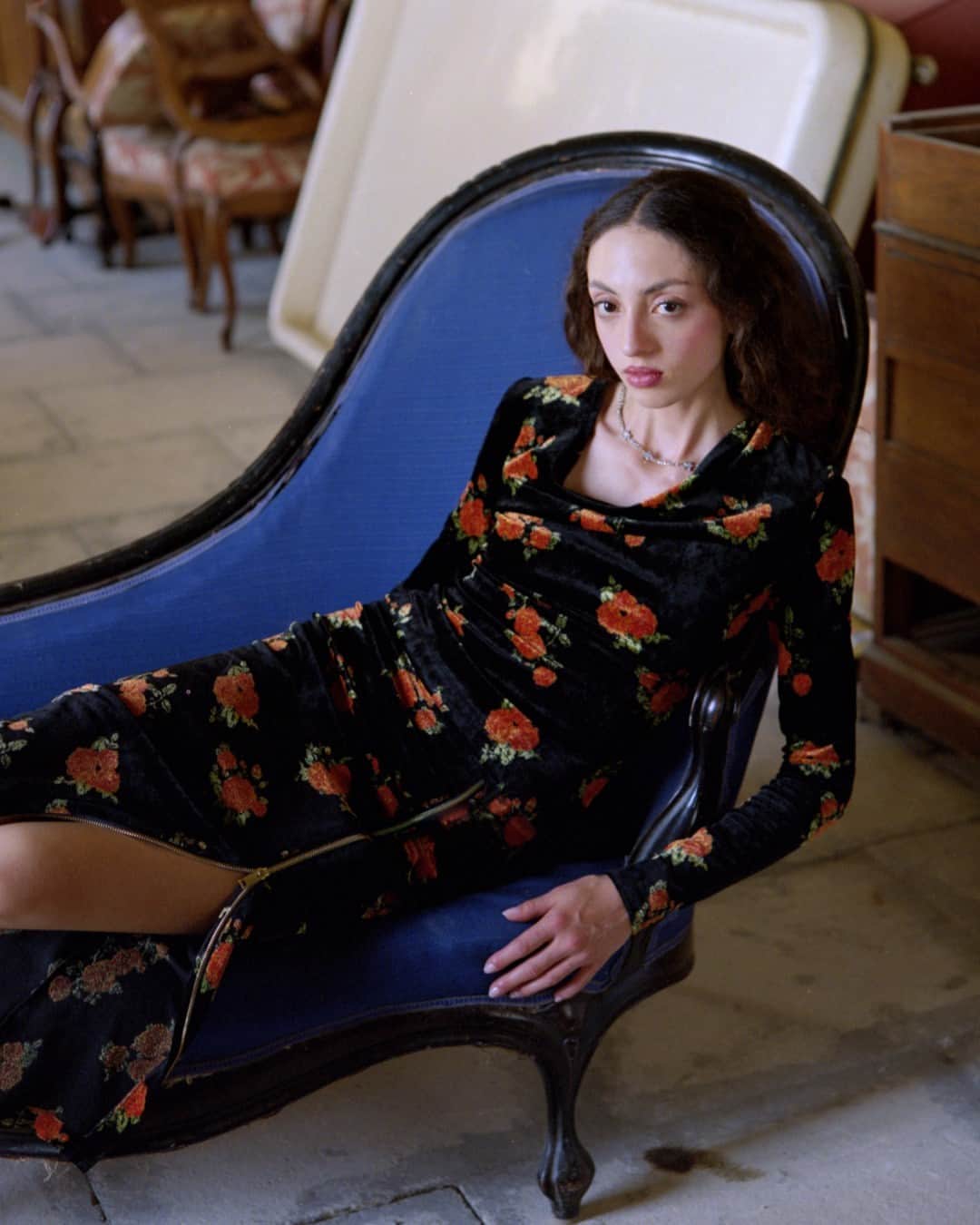 ソニアリキエルのインスタグラム：「In search of lost time.⁣ Now online the FW23 collection embodied by @clarabenador, photographed by @artus_de_lavilleon.」