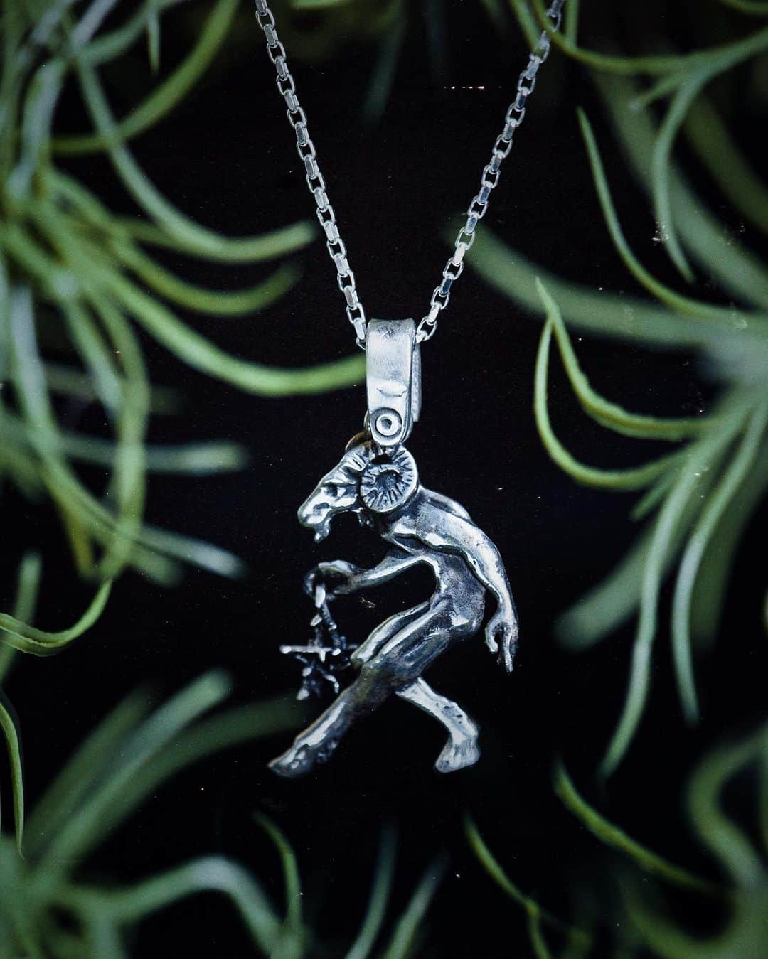 アレックスストリーターのインスタグラム：「The Goatman cometh…  The Goatman pendant, originally carved by #AlexStreeter in the late 1970’s → available now at AlexStreeter.com」