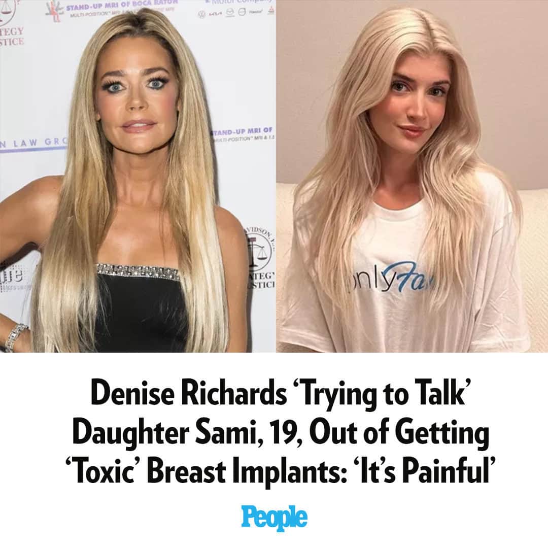 People Magazineさんのインスタグラム写真 - (People MagazineInstagram)「Denise Richards is trying to convince her daughter Sami Sheen not to get breast augmentation surgery. “I was 10 years old and like, ‘I can’t wait to have big boobs like my mom,’” Sheen said. Although Richards said she can relate, she's hoping her daughter, whom she shares with Charlie Sheen, doesn’t make the same mistake she did at that age. Link in bio for the full story. | 📷: Getty, Sami Sheen/Instagram」11月2日 0時15分 - people