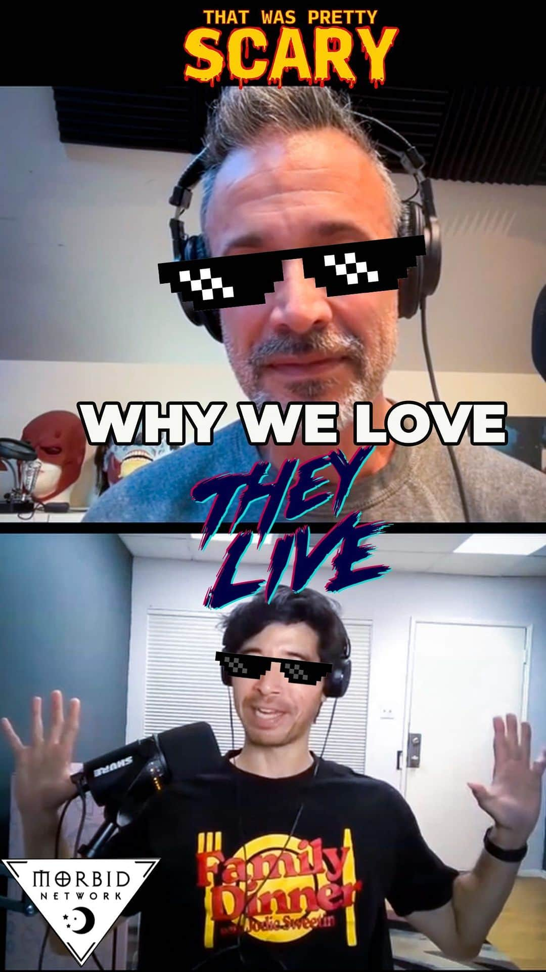 フレディ・プリンゼ・ジュニアのインスタグラム：「🚨NEW EPISODE ALERT!🚨 The latest TWPS episode discussing John Carpenter’s THEY LIVE is available now! In this clip, FPJ & JLB discuss why they love it so much. This is a movie that has toed the line between sci-if and horror over the years, but the more time goes by the more relevant and closer to horror They Live becomes. What’s your favorite memory of They Live? And do you consider it horror? ⬇️LET US KNOW IN THE COMMENTS!⬇️  FULL EPISODE AVAILABLE ON ALL PLATFORMS! . . . . . #thatwasprettyscary #twps #horror #podcast #johncarpenter #roddypiper #keithdavid #theylive #scifi #80s #jordanpeele #november」