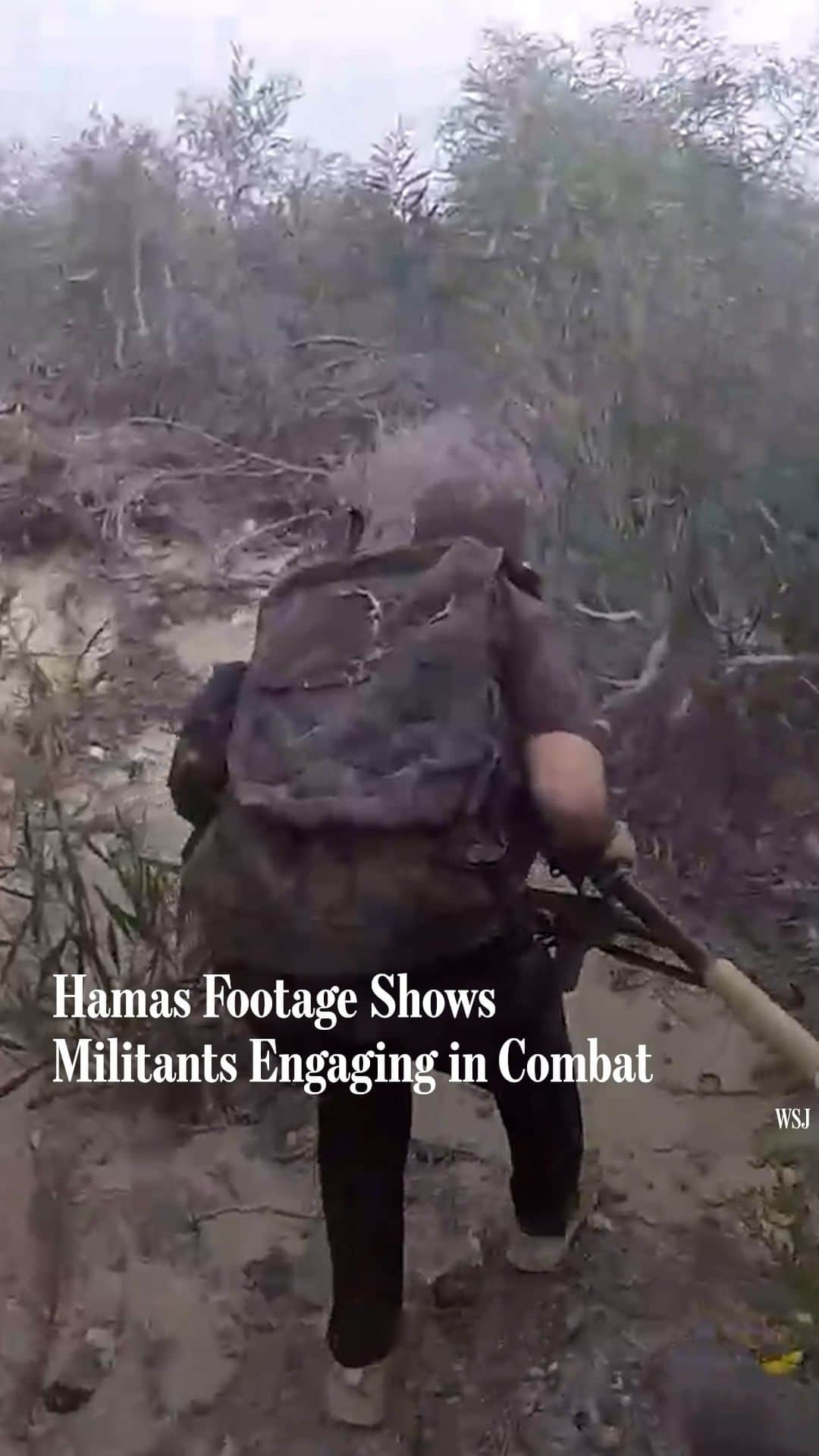 Wall Street Journalのインスタグラム：「Footage released by Hamas shows what it says are armed militants climbing out of a tunnel and exchanging fire with the Israeli military in northern Gaza.⁠ ⁠ Follow live coverage at the link in our bio.」