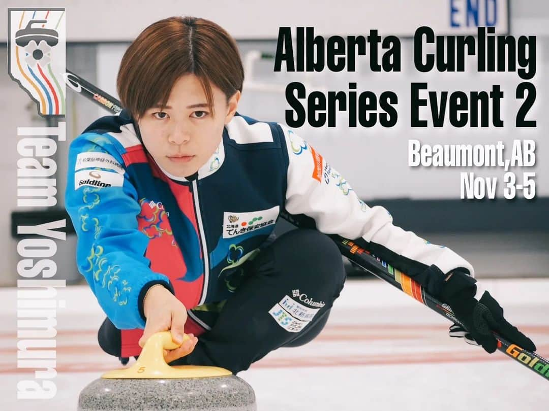 近江谷杏菜のインスタグラム：「❄Alberta Curling Series - Event 2❄  第1試合 11/3 9:00 vs Ball🇨🇦 （日本11/4 0:00)  第2試合 11/3 16:00 vs Richards🇨🇦 （日本11/4 7:00)  第3試合 11/3 19:00 vs Pierce🇨🇦 （日本11/4 10:00)  第4試合 11/4 19:00 vs Stueber🇨🇦  （日本11/5 10:00)  Quarter Final* 11/5 9:00 (日本11/6 1:00)  Semi Final* 11/5 12:00 (日本11/6 4:00)  Final* 11/5 15:00 (日本11/6 7:00)  #カーリング #フォルティウス #curling #canada #beaumont」