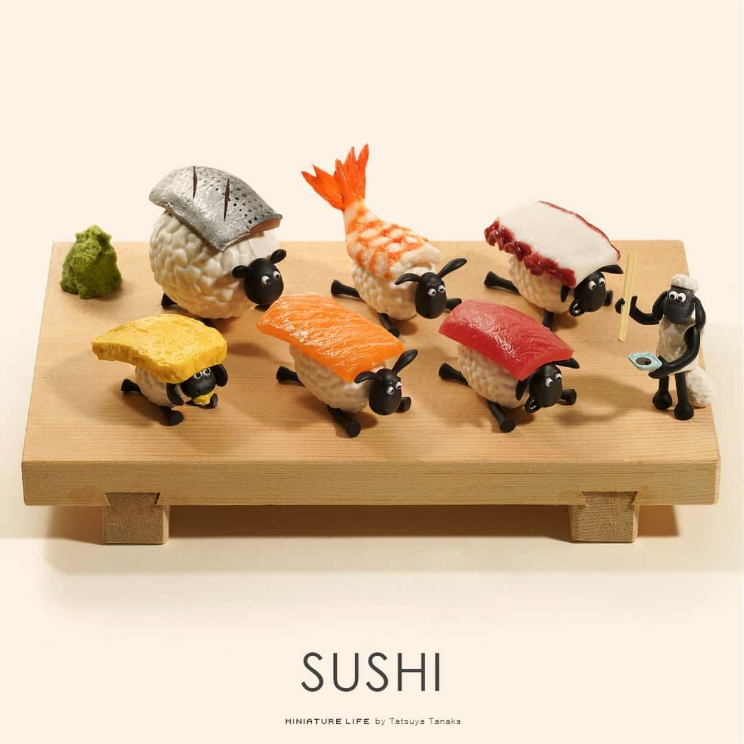 田中達也のインスタグラム：「Sushi Selection🍣 #すしの日 ということで寿司をテーマにした作品を集めました。」