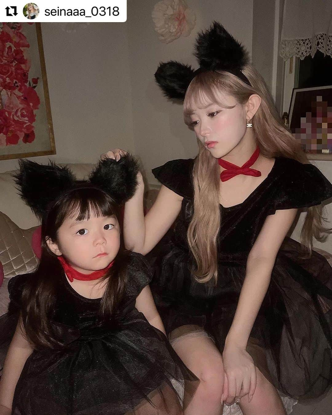 ドレスショップTIKA公式のインスタグラム：「聖菜ちゃん＆ららちゃん🐈‍⬛🔔❤️投稿ありがとうございます🫶🏻💭 ✞✨👻ʜᴀᴘᴘʏ ʜᴀʟʟᴏᴡᴇᴇɴ🎃✨✞ -- 《Instagramキャンペーン🌟》 タグ付け投稿で お得なクーポンをプレゼント💝 詳しくはプロフィールからHPをCHECK❣️ 投稿お待ちしております☺️ -- #ハロウィンコスプレ #halloween #halloweencostume  #コスプレ #キャバ嬢コスプレ #コスプレはtika #ティカ #セクシーコスプレ #アニマルコスプレ #ふわふわコスプレ #猫コスプレ #黒猫コスプレ #animalcostume #cosplaygirl #costumegirl」