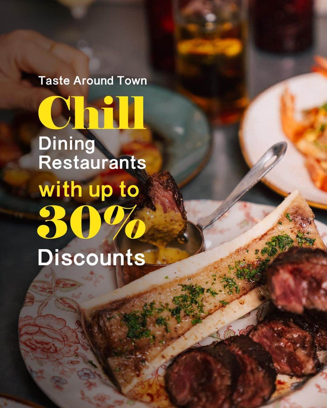 のインスタグラム：「[Taste Around Town in November: 30% Off Chill Dining Restaurants😋🍝] Following the Hong Kong Wine & Dine Festival, even more dining offers are waiting for you at Taste Around Town! For a whole month, CHILL E.A.T. will bring you irresistible discounts of up to 30% at over 200 participating restaurants. Check out the top picks here or visit bit.ly/3FHvdCq for the list of restaurants and for reservations!  1️⃣ Quality Goods Club This speakeasy-style restaurant offers a refined menu and innovative handcrafted cocktails in a cosy setting. 📍Basement, On Lok House, 39-43 Hollywood Road, Central, Hong Kong Island  2️⃣ CVIEW With the panorama of Victoria Harbour, Chinese Fine Dining restaurant CVIEW serves up refined Jiangsu-Zhejiang-Shanghainese cuisine. 📍16/F, M+, 38 Museum Drive, West Kowloon Cultural District, Tsim Sha Tsui, Kowloon  3️⃣ Shahrazad Lebanese Dining Lounge & Bar Shahrazad Lebanese Dining Lounge & Bar creates an immersive Middle Eastern experience with its enchanting decor, atmospheric lighting and unique furnishings. 📍2/F, Carfield Commercial Building, 75-77 Wyndham Street, Central, Hong Kong Island  4️⃣ Yi Hung Yuen Hotpot Cuisine Taking inspiration from the classic Chinese novel Dream of the Red Chamber, the restaurant offers hotpot, sashimi and signature cocktails, along with playful and photo-worthy decor. 📍Shops B-C, G/F & Shop 102-4, 1/F, Yu Yuet Lai Building, 43-55 Wyndham Street, Central, Hong Kong Island  【11月品味全城：七折優惠chill抵食餐廳合集😋🍝】 雖然「香港美酒佳餚巡禮」啱啱完左，但係仲有好多美食優惠，等住大家品味全城！當中的「品味香港」活動，為大家帶嚟低至七折chill抵優惠，超過200間人氣餐廳參加，當中不乏「IGable」嘅新餐廳、海景餐廳同沉浸式餐飲體驗等等。花多眼亂唔知點選擇？即睇圖中精選推介同有關優惠或到 bit.ly/3FDPfOj  睇餐廳名單同訂座啦！  1️⃣ Quality Goods Club 餐廳呈獻小酒館風格，為客人提供精緻餐單同創新手工雞尾酒。 📍中環荷李活道39-43號安樂樓地庫  2️⃣ 華 主打傳統蘇浙滬料理嘅 CVIEW 華，可以飽覽維港海景，餐廳座位設計更設有海景吧枱位，邊睇海景邊享受美食相當自在。 📍尖沙咀西九文化區博物館道M+16樓  3️⃣ Shahrazad Lebanese Dining Lounge & Bar 餐廳裝修、燈光氣氛或擺設佈置都充滿中東色彩，彷如置身異國。除咗必試嘅鷹嘴豆泥，佢哋仲有燒羊肉串。 📍中環雲咸街75-77號嘉兆商業大廈2樓  4️⃣ 怡紅院火鍋料理 怡紅院火鍋料理以中國古代風 - 青樓為主題，提供精緻火鍋、魚生刺身及特式雞尾酒，加上玩味風格嘅打卡點。 📍中環雲咸街43-55號余悅禮大廈地下B-C號舖及1樓102-4號舖  #TasteAroundTown #WineAndDine2023 #HelloHongKong #DiscoverHongKong」