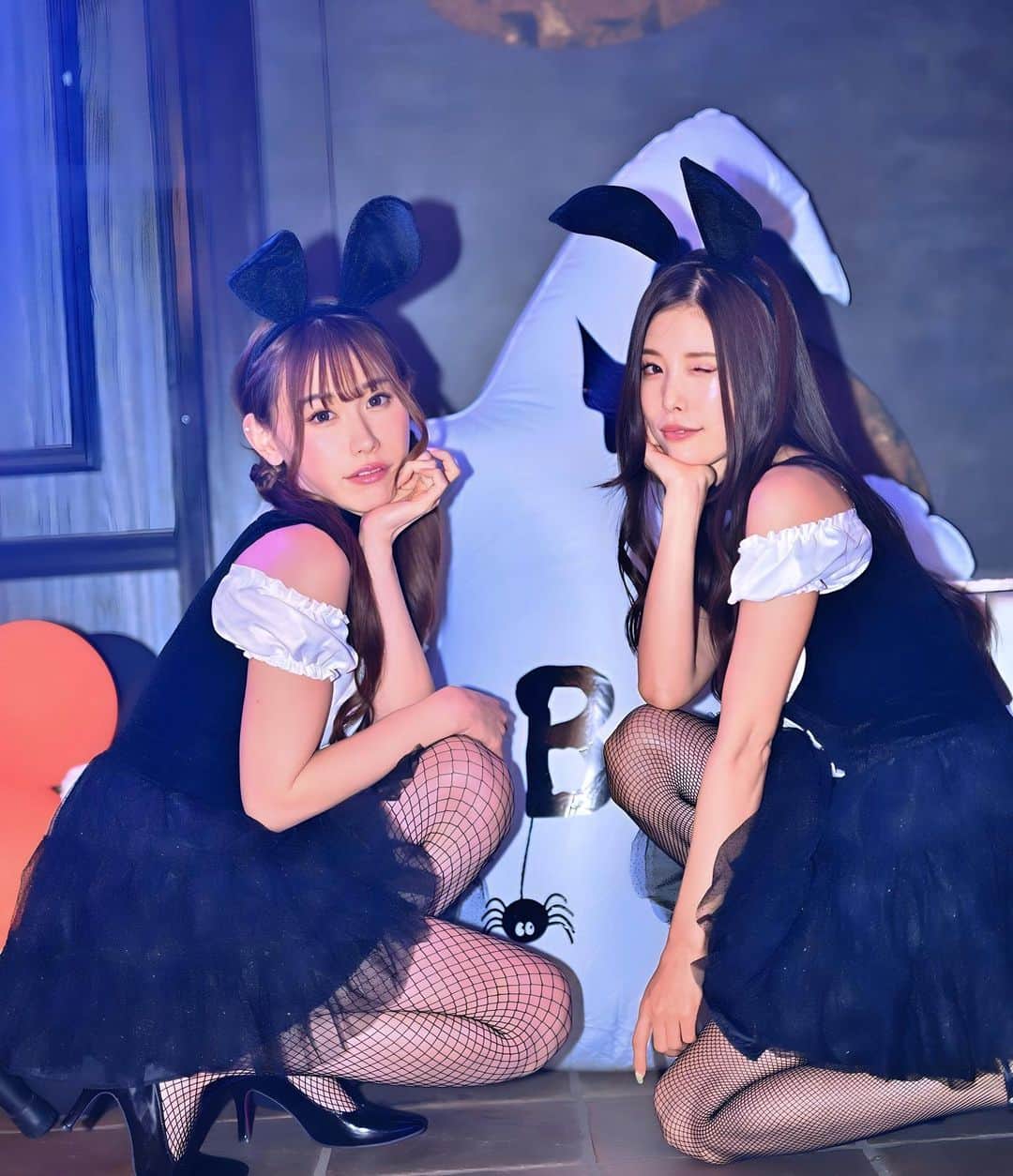 浜嶋りなのインスタグラム：「ハロウィン終わったけど 載せたかったよすぎるお写真🐰👻🎃 ここ数年毎年ハロウィンはお仕事だよよ👻🧟‍♀️🧟  📷photo by @fukawadaichi   #バニー #バニーガール #コスプレ #ハロウィン #レースクイーン #モデル #model #japanesegirl  #bunny #bunnygirl  #racequeen」