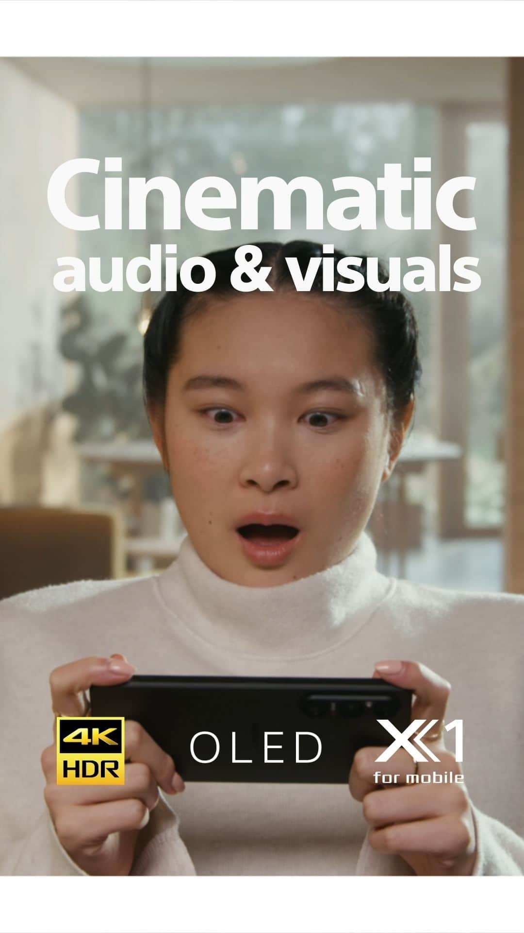 Sony Mobileのインスタグラム：「Immerse yourself in cinematic content with enhanced audio and visual experiences on #Xperia1V – any time, any place!  #Sony #Xperia #SonyXperia #Xperia1V」