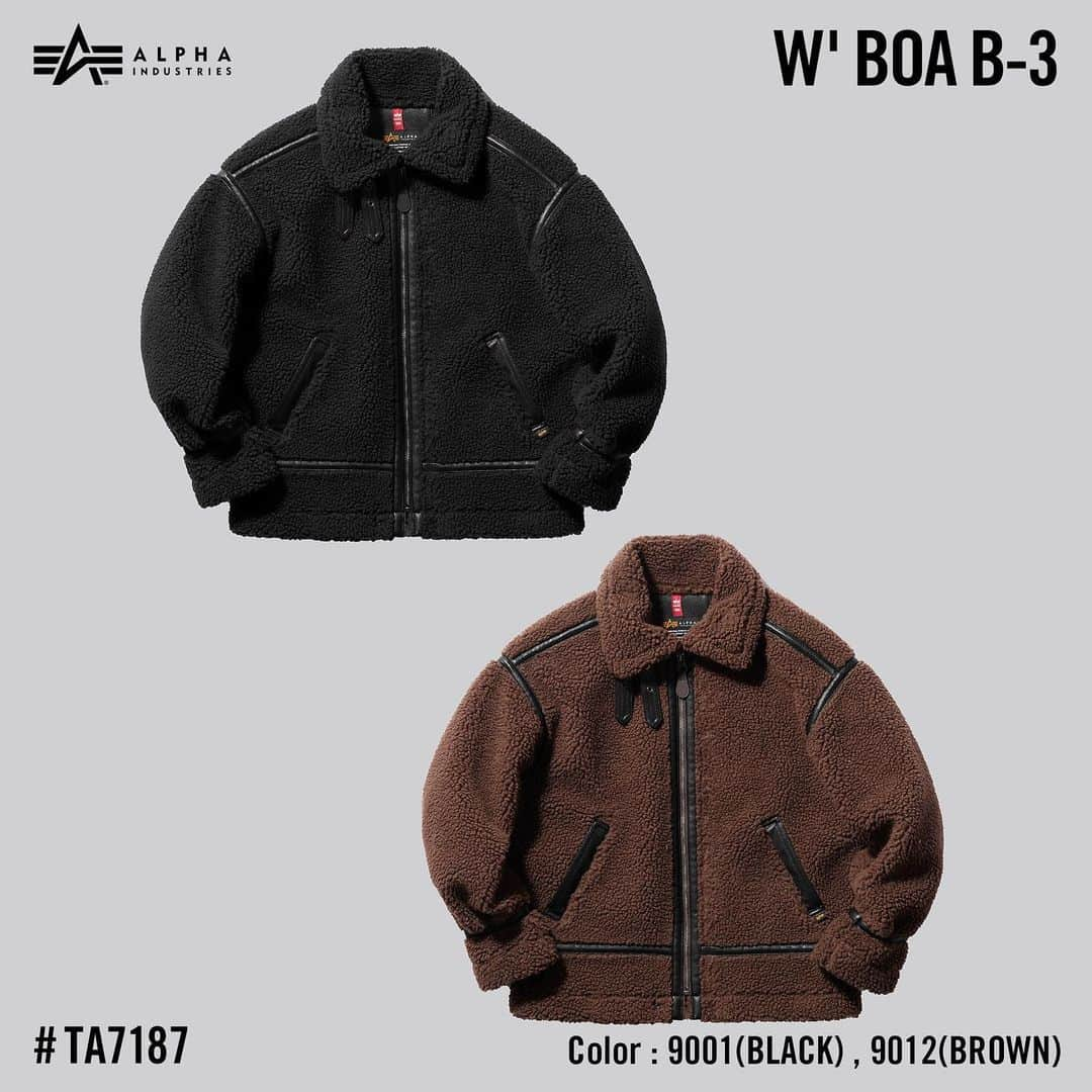 ALPHA INDUSTRIES JAPANのインスタグラム：「W' BOA B-3 # TA7187 ¥23,100(in tax) Color : 9001(BLACK) , 9012(BROWN)  Size : S , M  W' MODS SKIRT # TA7021 ¥13,200(in tax) Color : 201(BLACK) , 214(KHAKI) , 219(OLIVE)  Size : S , M  #alpha_industries_japan  #alpha_industries  #ALPHAINDUSTRIES #ALPHA #ALPHASHOP #MA1　   #streetsnap #ファッションスナップ #military #fashion #outfitpost #ALPHA渋谷店 #アルファインダストリーズ #ミリタリー  #ミリタリーコーデ #ストリートファッション  #アメカジ  #ミリタリーアウター #アウター  #ミリタリージャケット  #冬アウター  #アメカジコーデ  #もこもこアウター #ボアアウター #ミリタリースカート #b3 #ボアジャケット #マキシスカート」