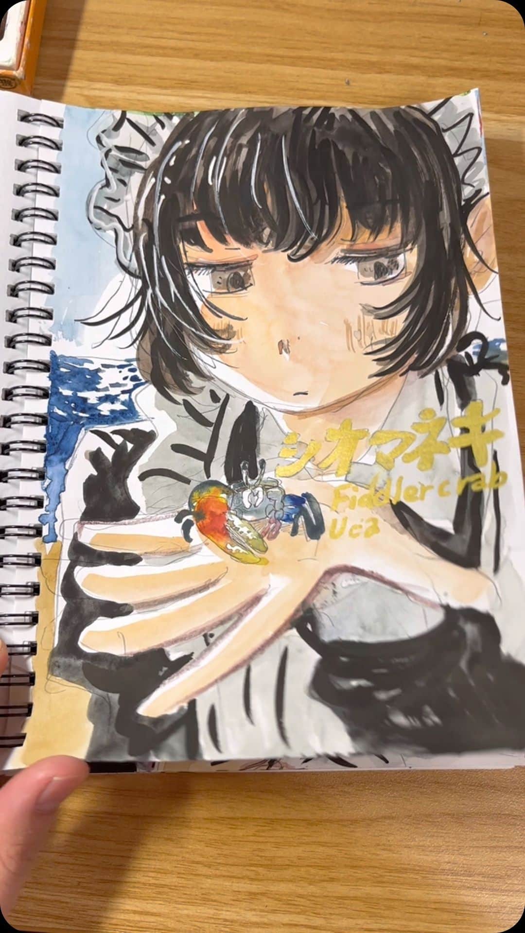 みなはむのインスタグラム：「赤井さしみさんのノートです #illustration #drawing」