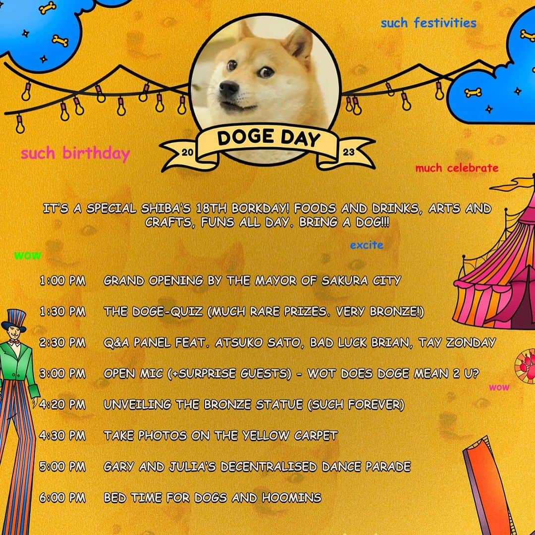 Anton Wormannさんのインスタグラム写真 - (Anton WormannInstagram)「🎉 Exciting News! 🎂🐕  🐕🇯🇵 Did you know that the famous DOGE meme dog, Kabosu, hails from Japan and is turning 18?  I’m thrilled to announce that I’ll be hosting a book talk about my upcoming book, ‘Free Houses in Japan,’ at her DOGE birthday party tomorrow. 📚 We have the honor of welcoming meme and crypto personalities from around the world to this special event. 🌏  The mayor of Sakura, Chiba, will be unveiling a bronze statue of Kabosu, making it a truly historic moment.  As the official release date of ‘Free Houses in Japan’ approaches next week the 7th of November, I’m feeling both nervous and excited at the same time. 📆🇯🇵! #DOGE #FreeHousesInJapan #Tokyo #MemeLegends #ExcitingTimes 🎉😊 #Tokyo #Japan」11月1日 19時18分 - antonwormann