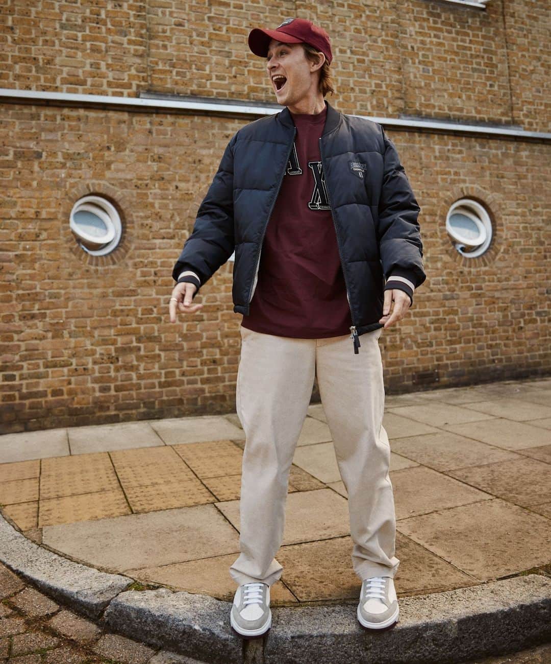 のインスタグラム：「"It's more effortless to be authentic”⁣  ⁣ Shot in the streets of London wearing #AXFF23 Campus collection, discover @macwetha full story on @hungermagazine⁣ ⁣ Photographer @ thejordanrossi100⁣ Fashion & Beauty Director @marcoantoniolondon⁣ Hair Stylist @alexsarghe⁣ Producer @kayrilez ⁣ Photographic Team @matthew.tortolano ⁣ DOP @tobygoodgerdop ⁣ 1st AC Jay William」