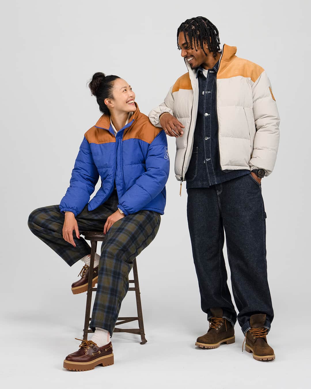 ティンバーランドのインスタグラム：「Puffer 🤝 Timbs season  Stay warm in style with the Mount Welch Puffer Jacket. The perfect gift to give your loved ones around this season.   Available now in men’s and women’s sizes.  #Timberland  #BuiltForTheBold #Holiday」
