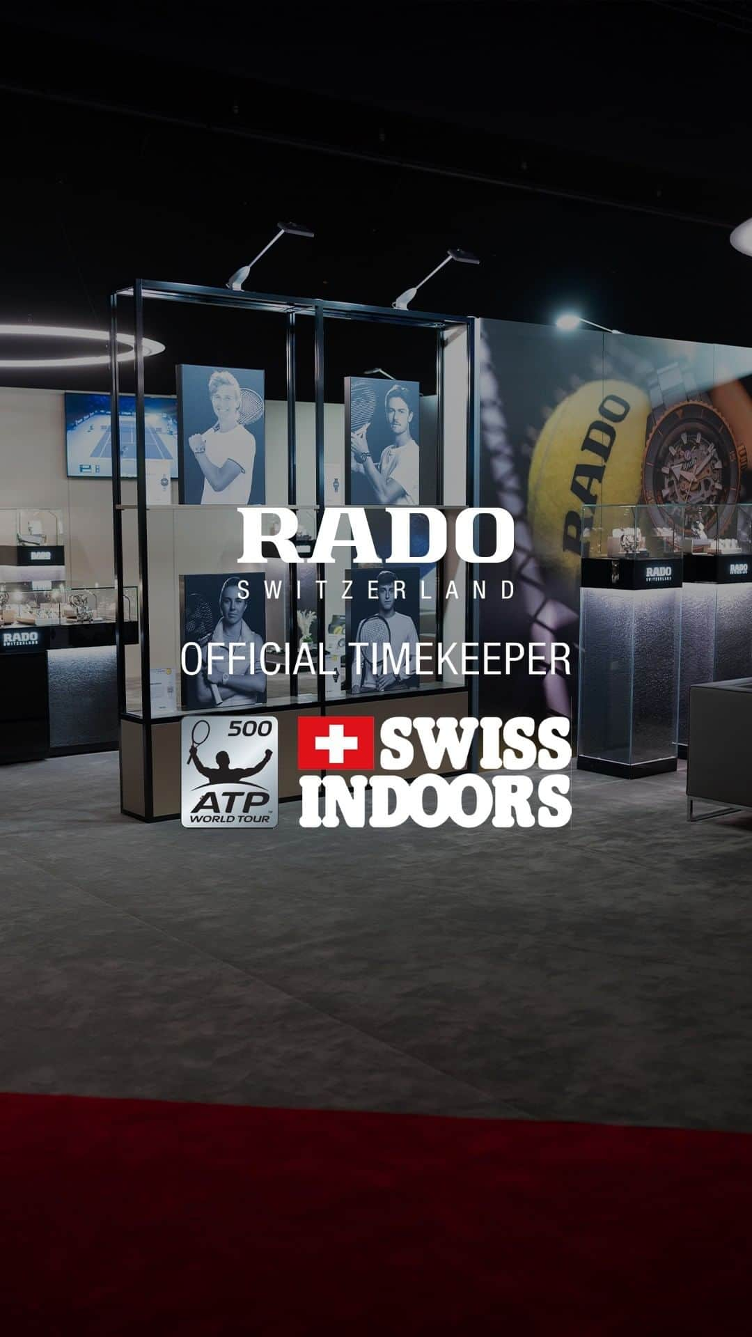 ラドーのインスタグラム：「Rado is proud to be once again the Official Timekeeper of the @swissindoorsbasel_official, a professional men’s tennis tournament in Basel that dates back over 50 years. This ATP 500 event has a rich history of producing world-class player fields and iconic champions: a fitting venue for the precision of Rado. ​ Let the games begin.​  #Rado #Feelit #SwissIndoors」