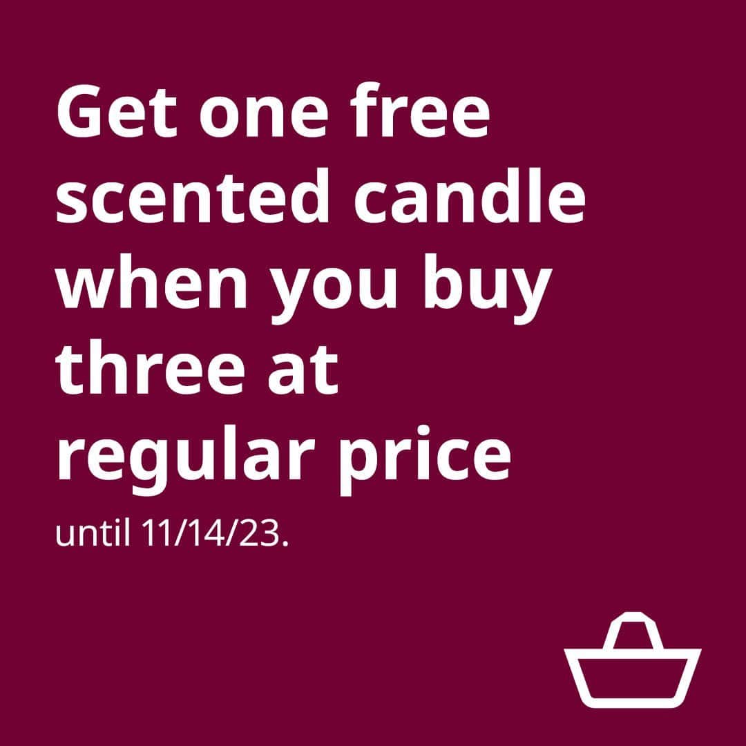 IKEA USAのインスタグラム：「Get one free scented candle when you buy three at regular price now until 11/14/23. Shop link in bio to stock up on a variety of holiday-ready scents to stay cozy all winter long! #ScentedCandleDay」
