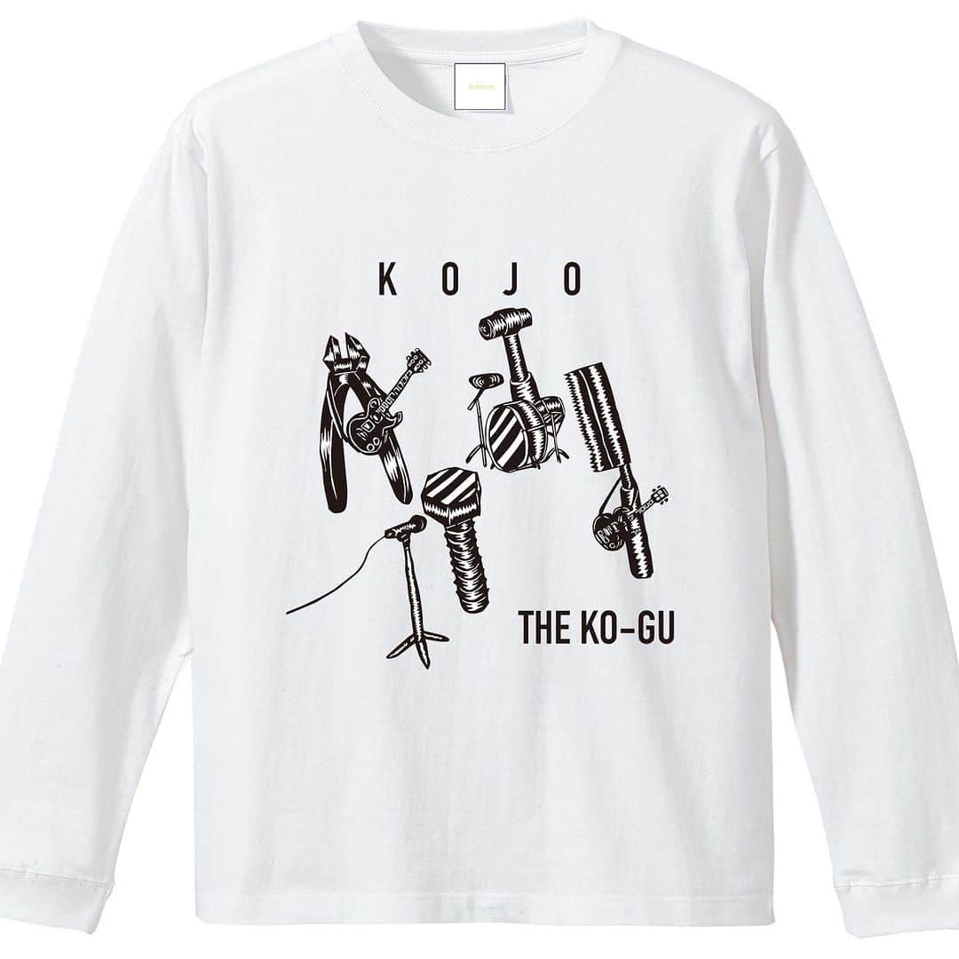 浅野忠信のインスタグラム：「THE KO-GU 架空のバンドT シャツ @k_arena_shop  にて販売中」