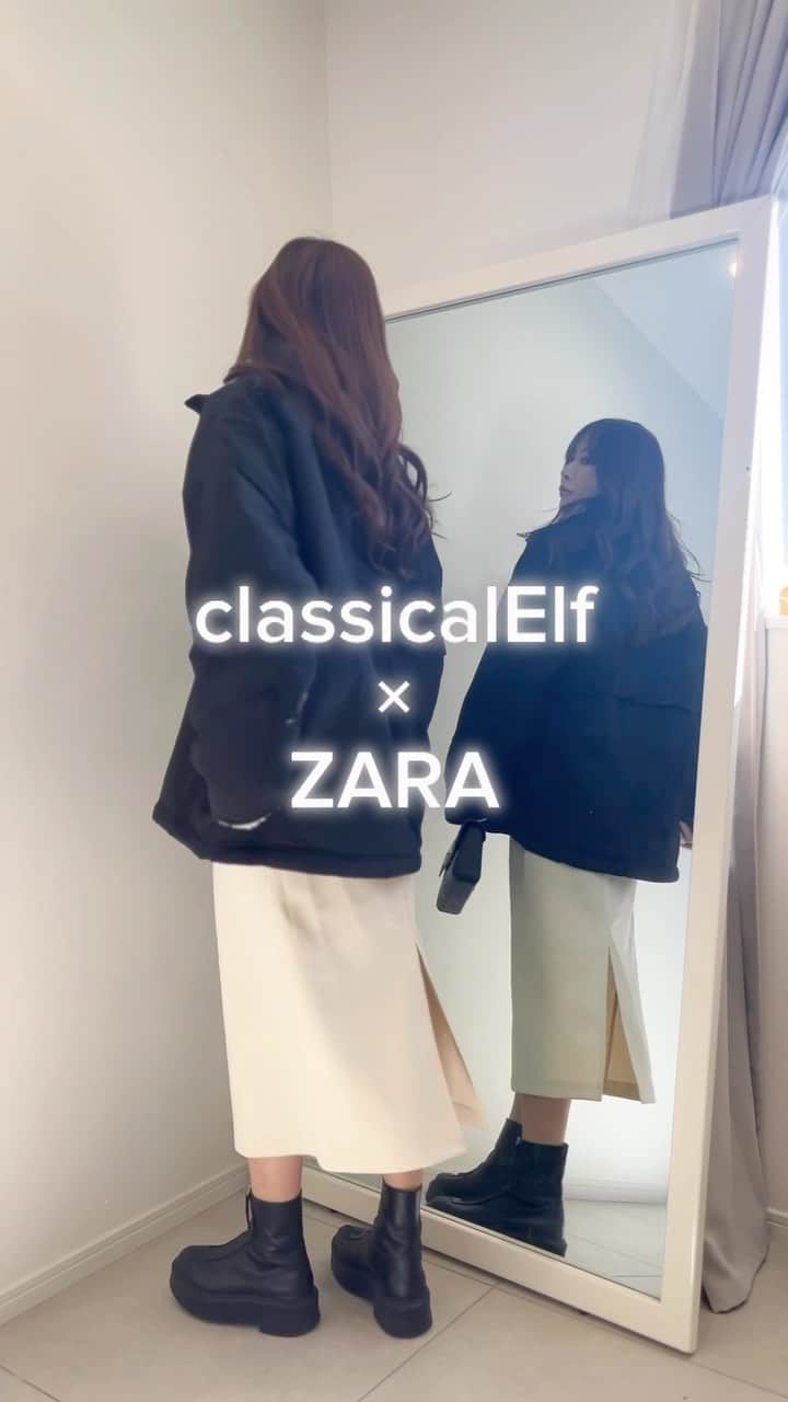 shieのインスタグラム：「これあれば今年の冬余裕で越せるアウター✨️💗  男女兼用のビッグシルエット💕  襟のハーフジップのデザインが可愛い🥰  リバーシブルだから 表ボアにするとまた雰囲気変わる！！ とにかくモコモコ暖かい💗   @classicalelf_official ×Javaコラボ✨️ ブラック Lサイズ着用💕 5998円  #クラシカルエルフ #classicalelf #エルフコーデ #java #ジャバ #ユニクロ #ザラ #zozo #zozotown #zozo購入品 #zozotown購入品 #ブルゾン #ボアブルゾン #ハーフジップ#着回しコーデ#骨格ストレート」