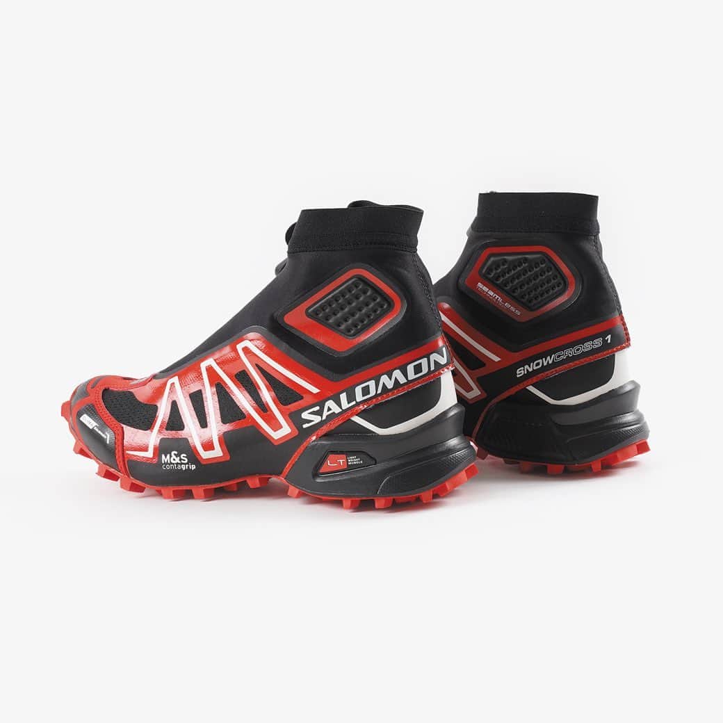 KICKS LAB. [ Tokyo/Japan ]のインスタグラム：「SALOMON l "SNOWCROSS" Black/Fiery Red/Vanilla Ice l Available in Store and Online Store. #KICKSLAB #キックスラボ」
