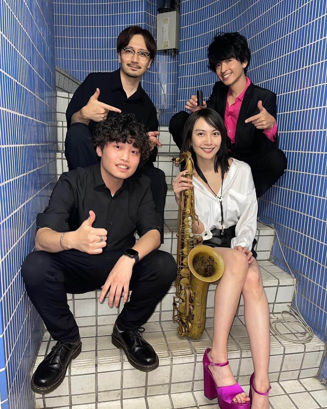 坂東慧さんのインスタグラム写真 - (坂東慧Instagram)「才恵加(saeka) ～Halloween Live〜 目黒Blues Alley Japan 🥁🎃🎷 #才恵加」11月1日 20時49分 - bandohsatoshi