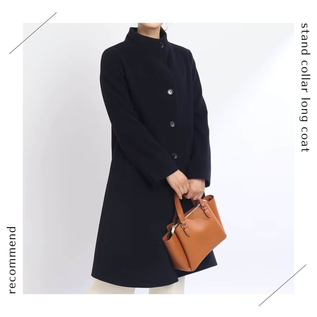 のインスタグラム：「｜COAT STYLE｜  冬コーデの主役『コート』をPICK UP！  今シーズンは、すっきり見えながらも 厚めのニットも着込めるサイズ感にアップデート。 クラシカルで上品な雰囲気で着ていただける、 美シルエットのコートです。  - 商品詳細 - スタンドカラーロングコート No.101-97552｜¥57,970(taxin)  ▼プロフィール@reflect_kobe_officialより、 公式サイトページにリンク頂けます。  #reflect #リフレクト」