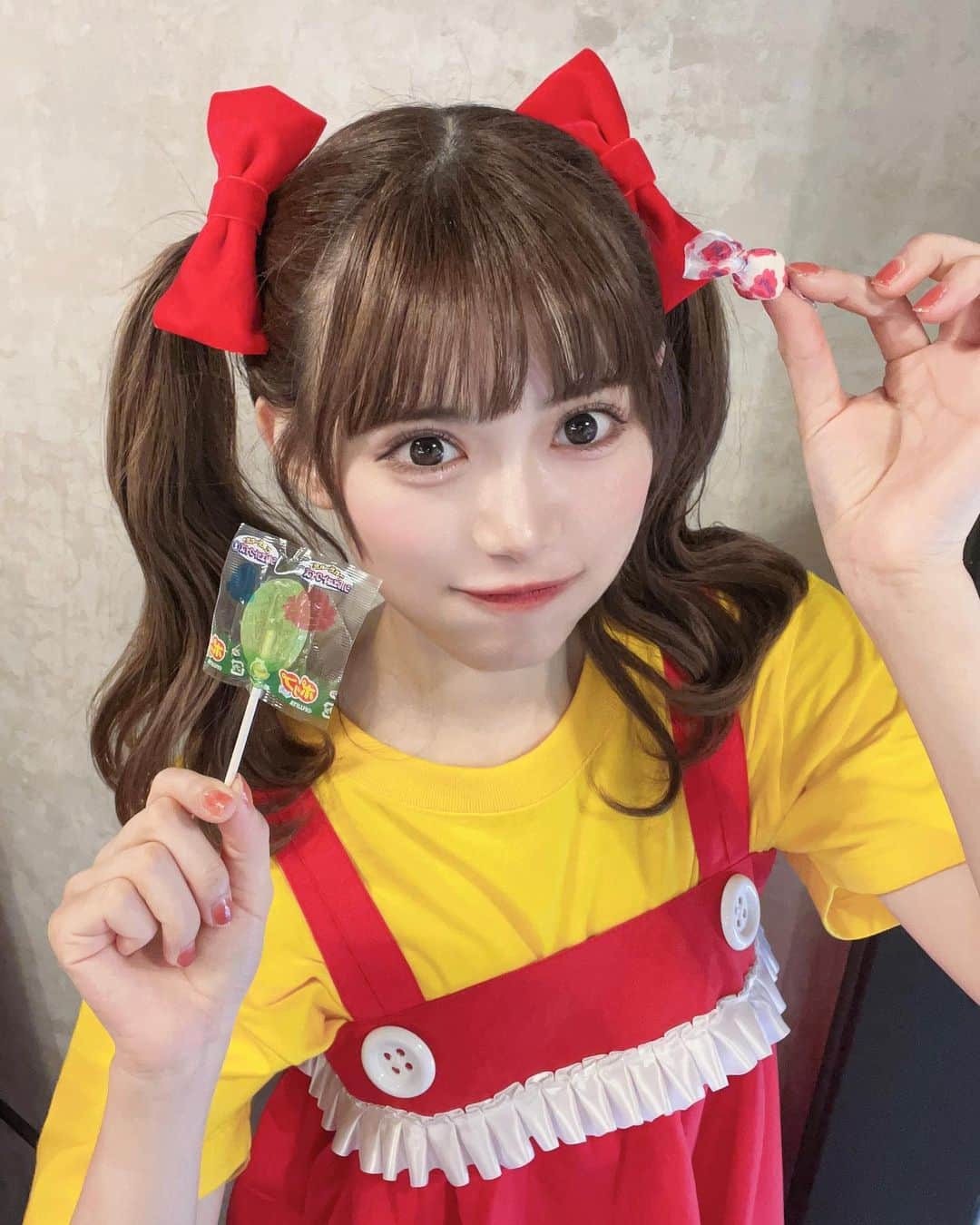 早海美玖のインスタグラム：「ペコちゃん🍬🍬 見納めですっ また会う日までね〜ჱ̒⸝⸝•̀֊•́⸝⸝)♡」