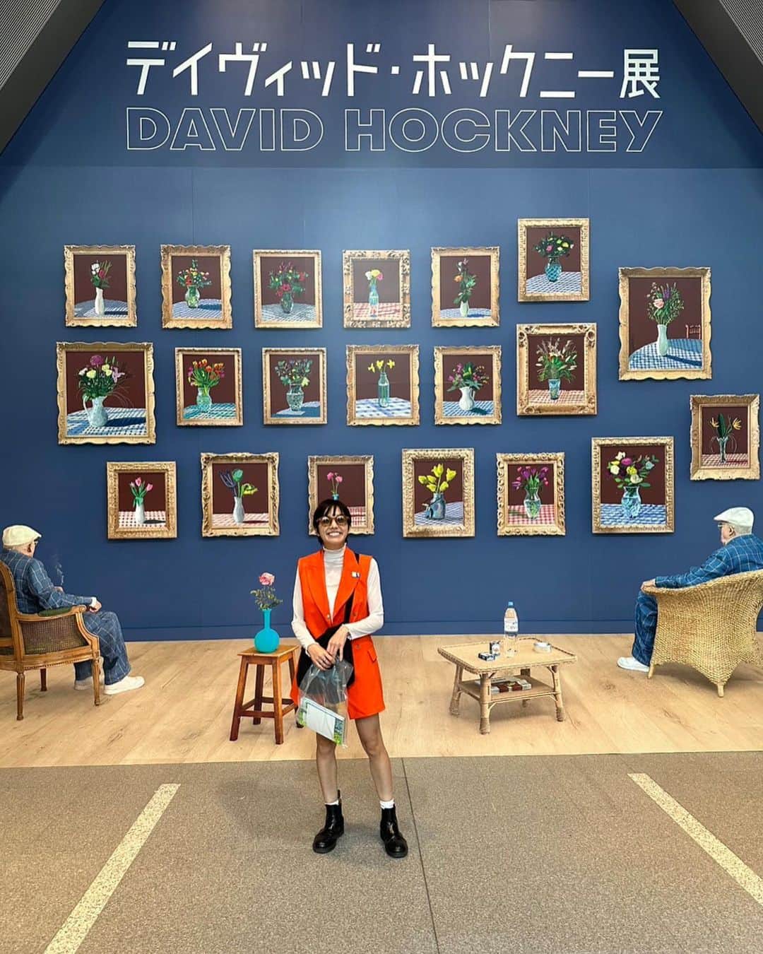 我妻三輪子さんのインスタグラム写真 - (我妻三輪子Instagram)「念願の🔸▪️🔹🟩🔲 案の定　めろめろ  #デヴィッドホックニー展  #davidhockney」11月1日 21時14分 - wagamiwa