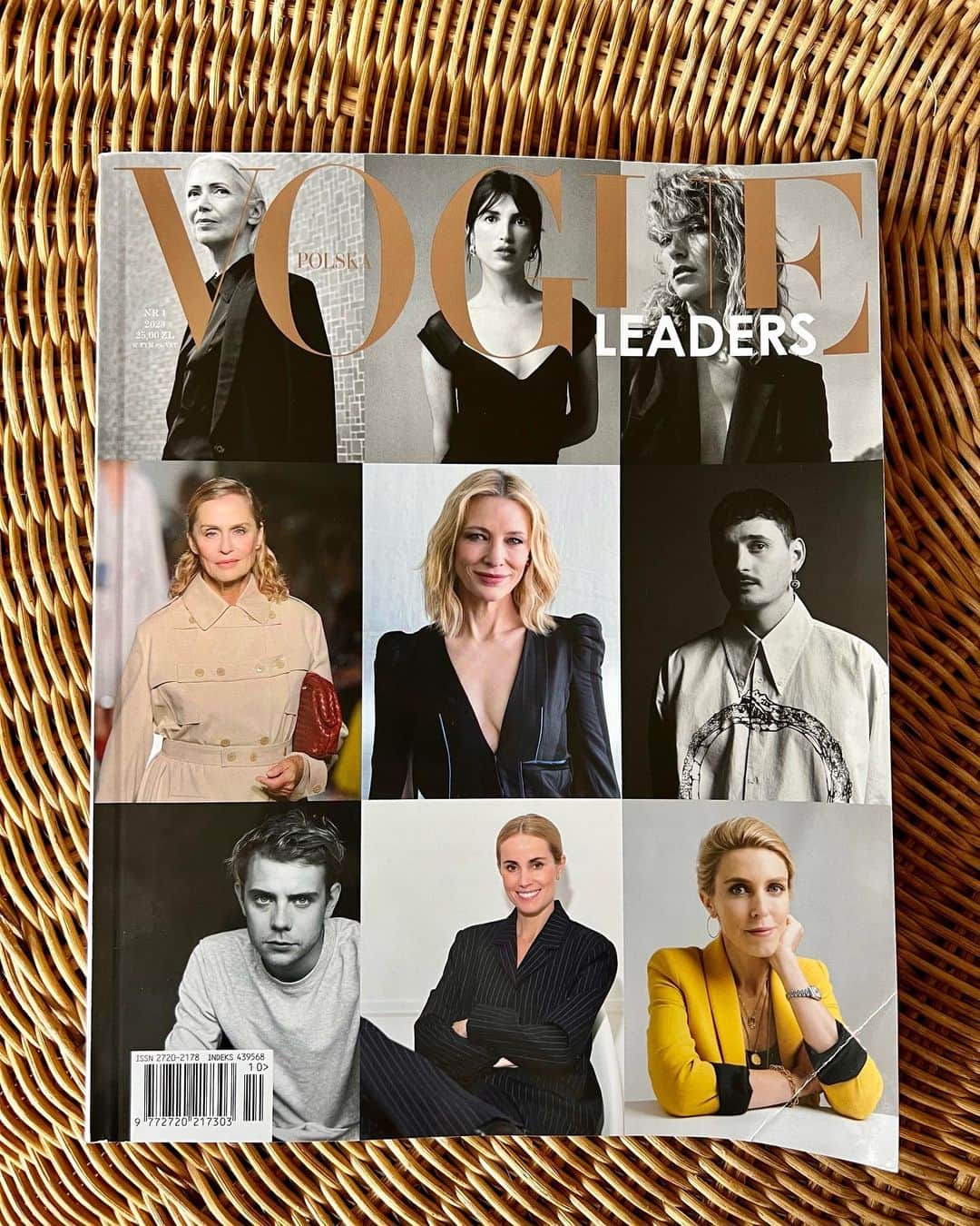 Jeanneのインスタグラム：「Thank you @vogue.polska for this beautiful cover and portrait 🤍 Honored to be alongside this inspiring group of creatives」