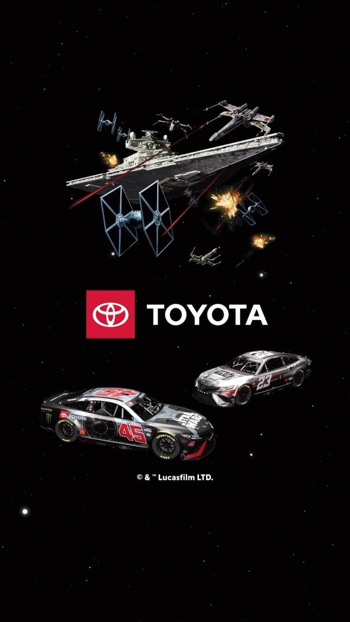 コロンビアのインスタグラム：「Stay in attack formation. @tyler_reddick joins the dark side in his No. 45 “TIE Fighter” Toyota Camry TRD in the @nascar season finale this Sunday.」