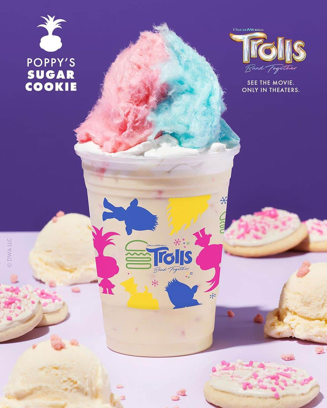 SHAKE SHACKさんのインスタグラム写真 - (SHAKE SHACKInstagram)「Ready for an adventure? We’ve got three new shakes inspired by the new DreamWorks Animation feature film, Trolls Band Together! We’re excited to introduce…    Viva’s Cinnamon Roll Shake Hand-spun cinnamon roll frozen custard, swirled with gold frosting, topped with whipped cream and gold confetti.     Branch’s Chocolate Peppermint Shake  Hand-spun vanilla and chocolate frozen custard, mixed with mint fudge, topped with whipped cream and mint candy crunch.   Poppy’s Sugar Cookie Shake Hand-spun sugar cookie frozen custard, mixed with cookie dough pop candy, topped with whipped cream and cotton candy.    See #TrollsBandTogether only in theaters November 17!」11月1日 22時28分 - shakeshack