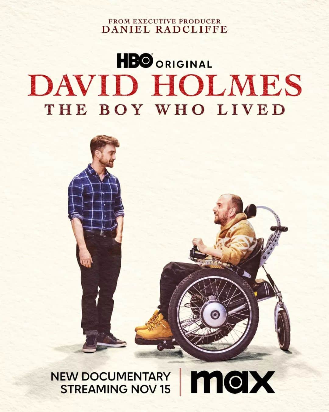 ダニエル・ラドクリフ（ファンアカウント）のインスタグラム：「David Holmes: The Boy Who Lived, an @HBO Original Documentary which tells the extraordinary story of Daniel Radcliffe’s stunt double and their lasting friendship, premieres November 15 on @StreamOnMax #DavidHolmesHBO」