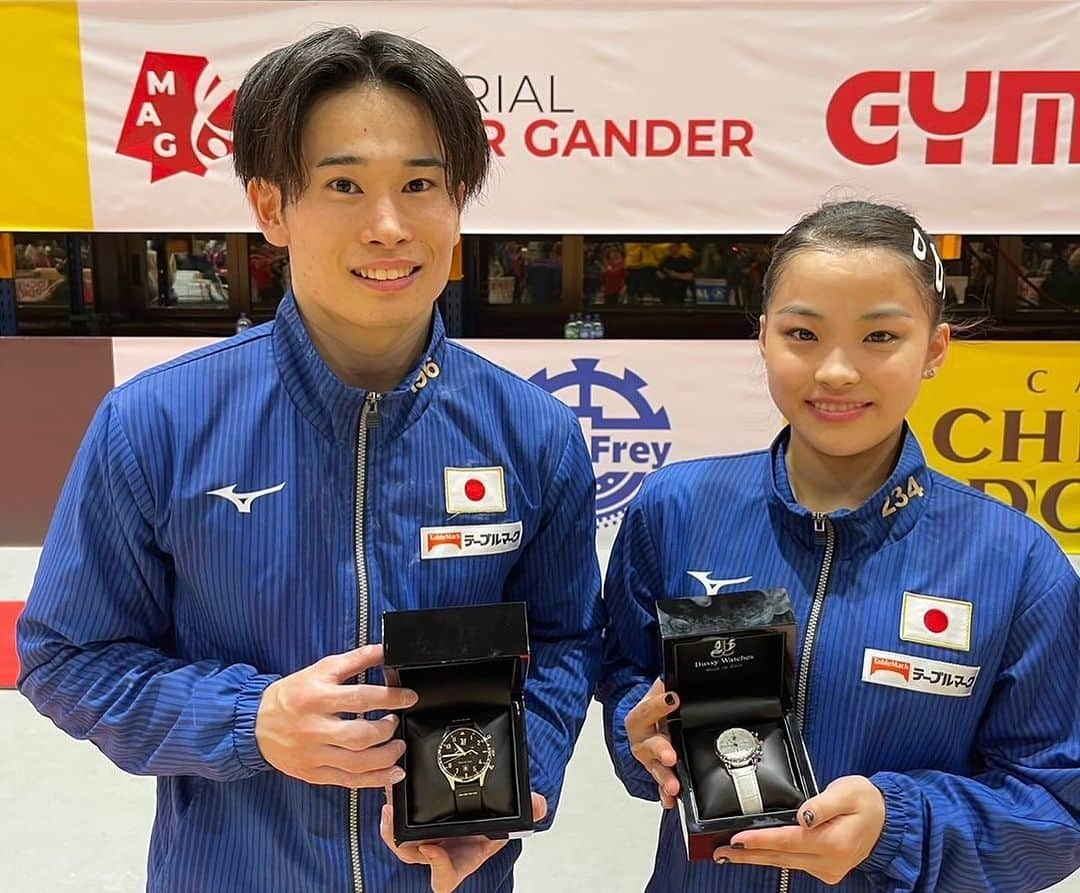 日本体操協会のインスタグラム：「#メモリアルアーサーガンダー杯 🥈萱和磨 5位 畠田千愛  この大会は特別ルールで、男子4種目、女子3種目の選手が好きな種目を選び、その中で決勝で演技する1種目を決めます。  最初に男子3種目、女子2種目を予選として行い、上位6名が最後の1種目を演技。その合計で個人総合の順位が決まります✨  次は11月5日、チューリッヒでのスイスカップです！🇨🇭  #体操ニッポン #萱和磨 #畠田千愛」