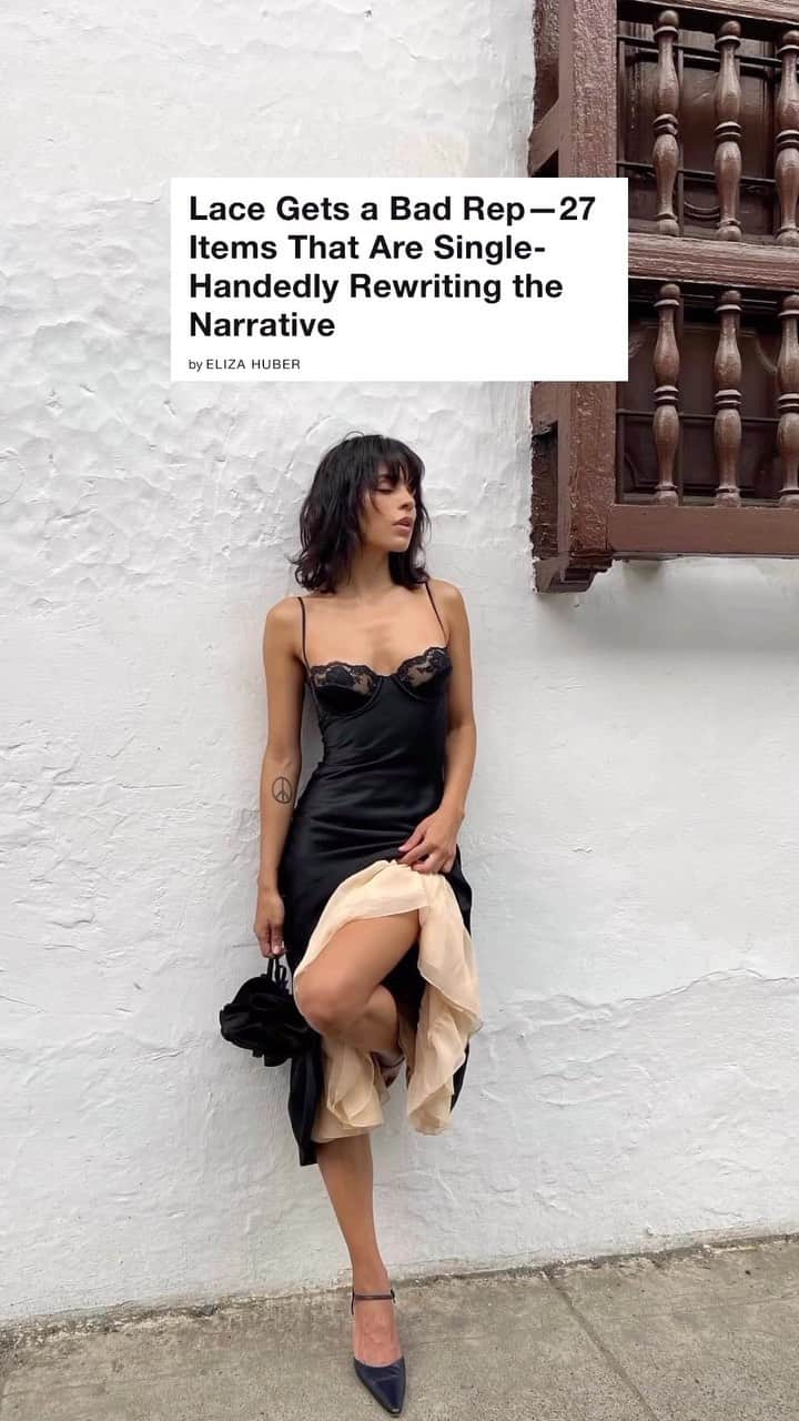 WHO WHAT WEARのインスタグラム：「Lace is difficult to get right. The delicate material is often associated with lingerie, and when transitioned into ready-to-wear, it walks a fine line between romantic and tacky. Needless to say, we’re picky about the lace we’re willing to add to our wardrobes. However, with inspiration from labels such as @ysl and @maisonalaia, which ground their pieces with pencil skirts, sleek trousers, and billowy sleeves, styling lace in a chic and sophisticated manner feels easier than ever. Tap the link in our bio for outfit inspiration and editor-approved lace pieces to shop. photo: @endlesslyloveclub」