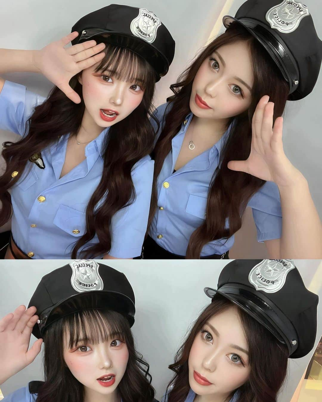 ひなちちのインスタグラム：「ハピハロ👮🏻  #police #コスプレ #halloween #ポリス #ハロウィン #ぷりんと倶楽部 #AI加工#l4l #l4f#fff#ffff #fyp#instagram #instalike #03 ##hinachichi09#923#飲みべ高い人集合#飲みべ高い人繋がりたい#_cookhina_ #いいね返し」