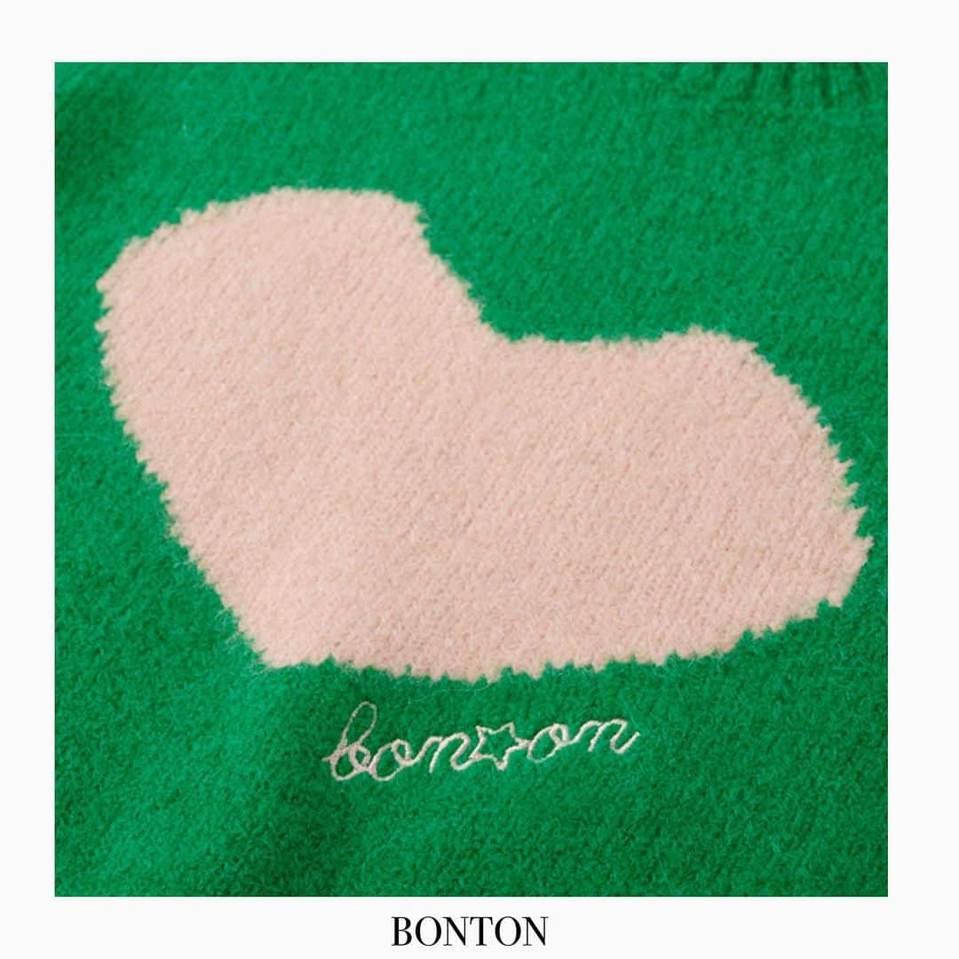 LILI et NENEのインスタグラム：「_BONTON BONTON ♡  MOTIFS  女の子大好き！ハート♡がいっぱいのBONTONのコレクションから、グリーンが新鮮なニットには、大きな♡のデザイン。ジオメタリックなフラワープリントのスカートをあわせて。 ． @lilietnene プロフィールリンクよりリリエネネオンラインショップへ ． @lilietnene_paris  大好きなパリの日常をお届けする。 ． #lilietnene タグ付けして投稿して頂ければ嬉しいです。  #bonton#ボントン#パリ発ブランド #オシャレキッズ #ベビーファッション#キッズファッション #子供服 #lilietnene #リリエネネ #海外子供服セレクトショップ #kidsfashion #babyfashion #gift #女の子のママ#女の子ベビー#娘服#むすめ服#姉妹#お揃いコーデ#ベビー服#海外子供服 #キッズコーデ#キッズ  #キッズコーデ女の子 #ベビーコーデ #ベビーコーデ女の子」