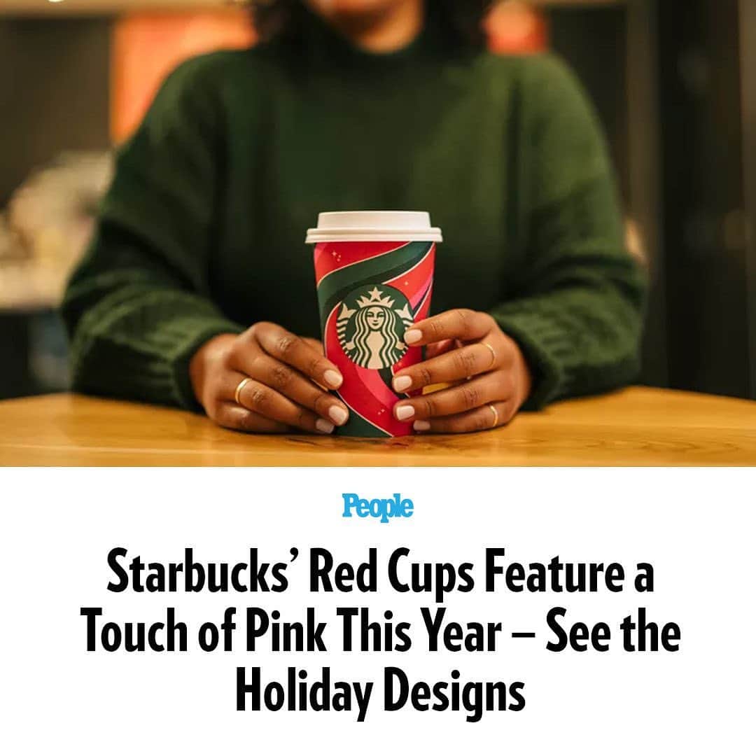 People Magazineさんのインスタグラム写真 - (People MagazineInstagram)「‘Tis the season for Starbucks red cups! ☕❤️ The coffee company unveiled four new holiday cup designs, along with a new cold drink cup. Veering from tradition, each hot drink cup features a touch of pink.  Tap the link in bio for more details! | 📷: Starbucks」11月2日 1時01分 - people