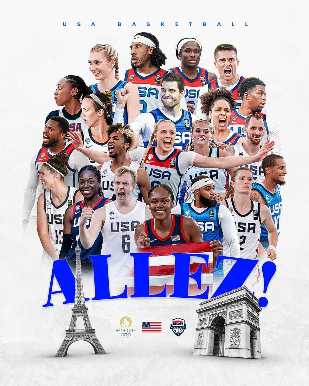 USA Basketballさんのインスタグラム写真 - (USA BasketballInstagram)「We’re In 🇫🇷 @paris2024!  The U.S. Men & Women are QUALIFIED for the 2024 Olympic Games! 🇺🇸🇺🇸🇺🇸」11月2日 1時14分 - usabasketball