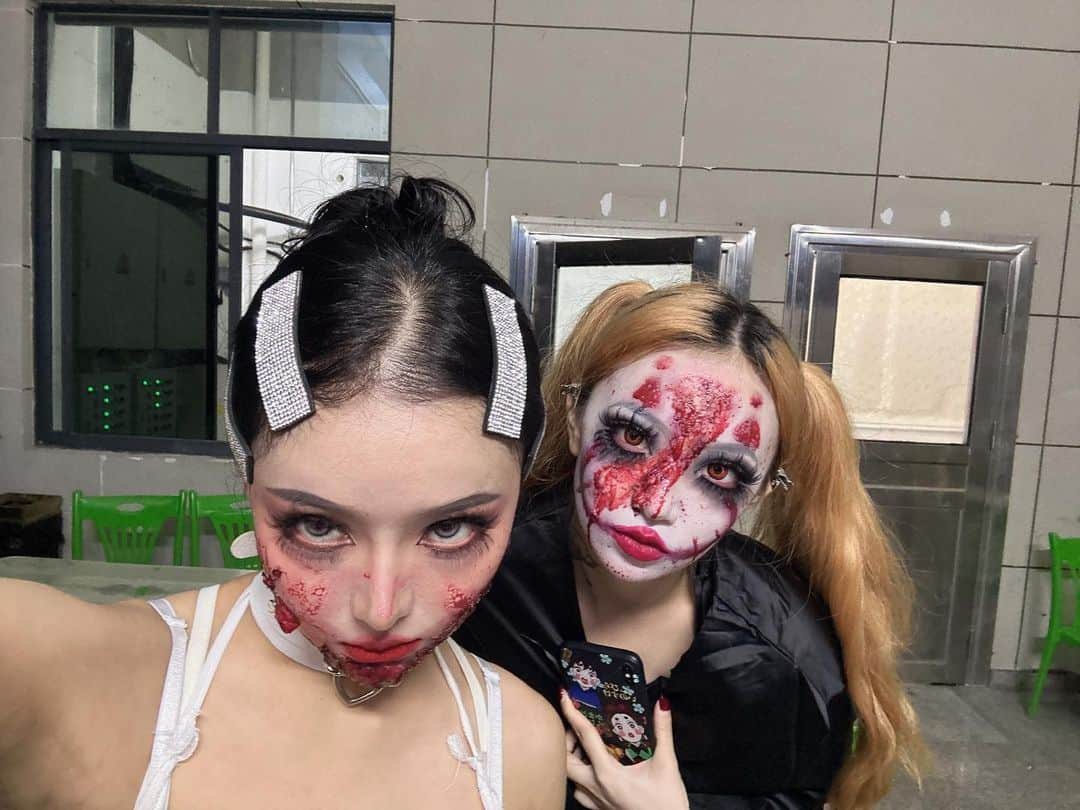 泉水風花のインスタグラム：「ハロウィン二日目終了🧟‍♀️」