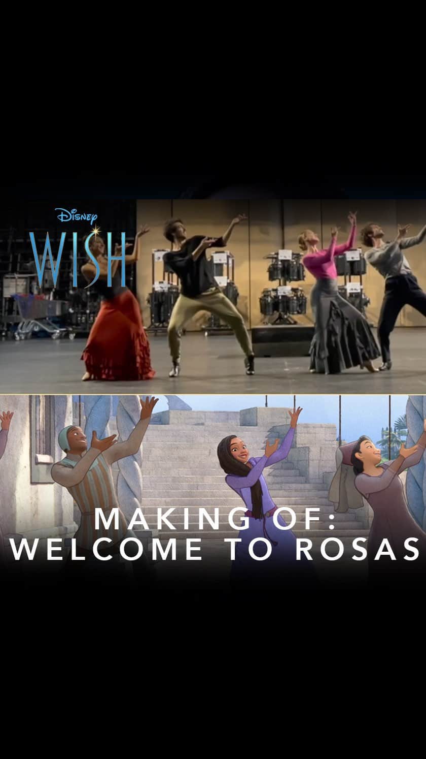 ウォルト・ディズニー・アニメーション・スタジオズのインスタグラム：「In the city of Rosas, you can turn all your wanting to wishing 🏰🫧  The filmmakers and songwriters of Disney’s #Wish talk about creating the latest Disney welcome song, “Welcome To Rosas”」