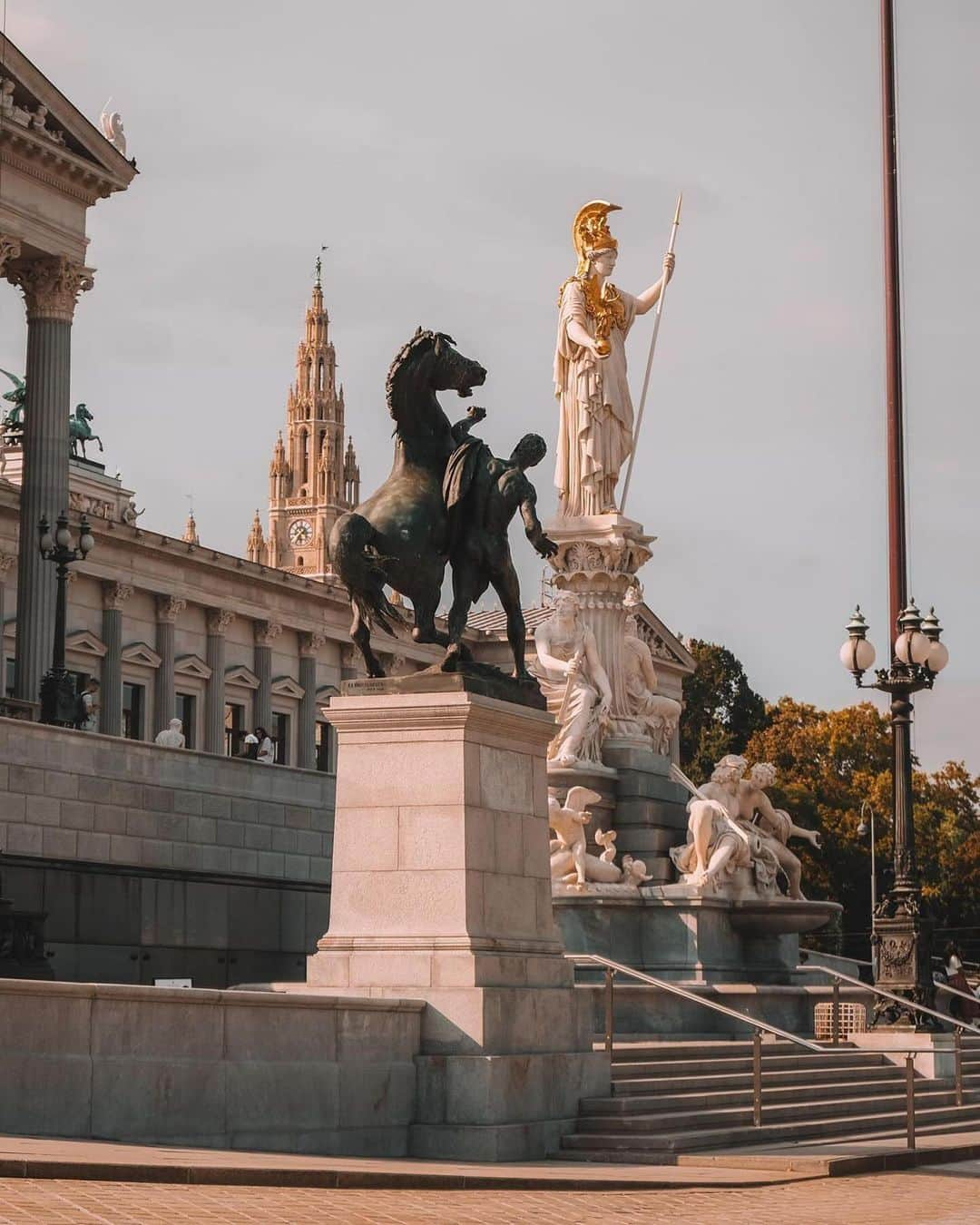 Wien | Viennaさんのインスタグラム写真 - (Wien | ViennaInstagram)「Autumn's embrace in Vienna: Strolling through the colorful Liechtensteinpark, gazing at the majestic Votive Church, and getting lost in the art at the Fine Art Museum. 🍂🍁 by @pernoldkristina #ViennaNow  🍂 Votive Church (1,2) 🍂 Liechtensteinpark (3,4,5) 🍂 @kunsthistorischesmuseumvienna (6,7) 🍂 @oeparl (8) 🍂 @palmenhausbrasserie (9)  🍂 @wienerriesenrad (10)  #vienna #wien #vienna_austria #vienna_city #visitvienna #vienna_go #votivkirche #votivechurch #autumn #herbst #autumnlove #autumnleaves #traveleurope #travelgram」11月2日 2時54分 - viennatouristboard