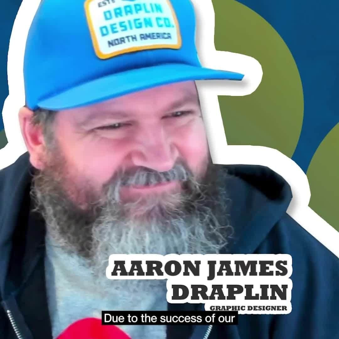 Dribbbleのインスタグラム：「The one and only Aaron @Draplin's back! Don't miss his workshop on Design Optimization and Logo Design on Nov 16th. Limited batch of tickets at 25% off with promo code DRAPLIN25. Hurry up and get yours at our link in bio!」