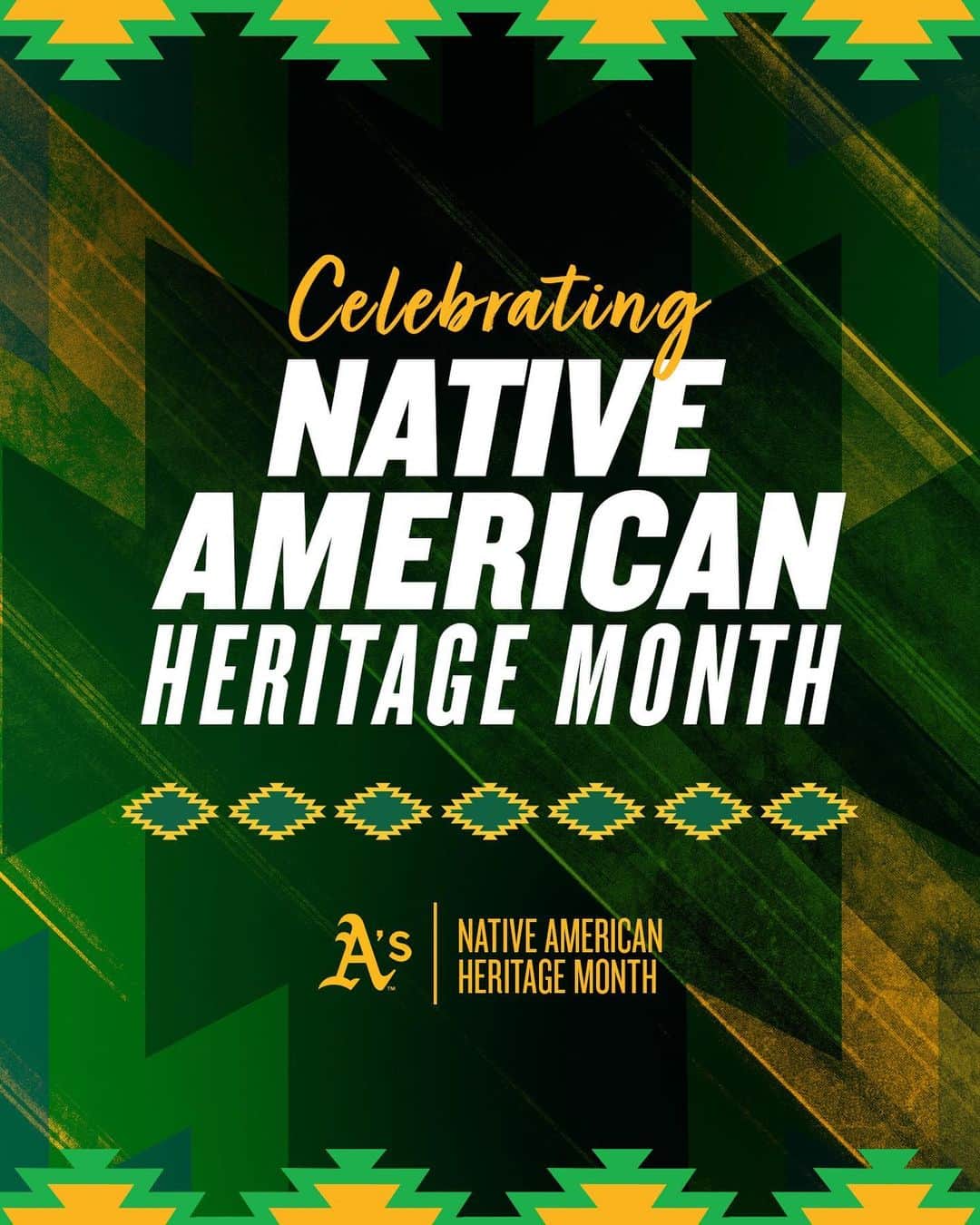 オークランド・アスレチックスのインスタグラム：「Proud to celebrate Native American Heritage Month!」