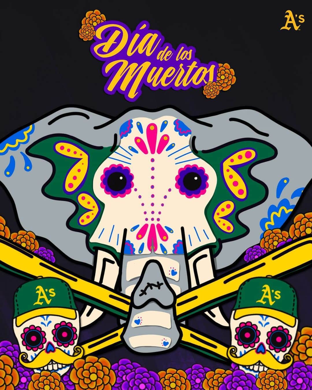 オークランド・アスレチックスのインスタグラム：「Recordamos a nuestros seres queridos que ya no están con nosotros en este Día de los Muertos.」