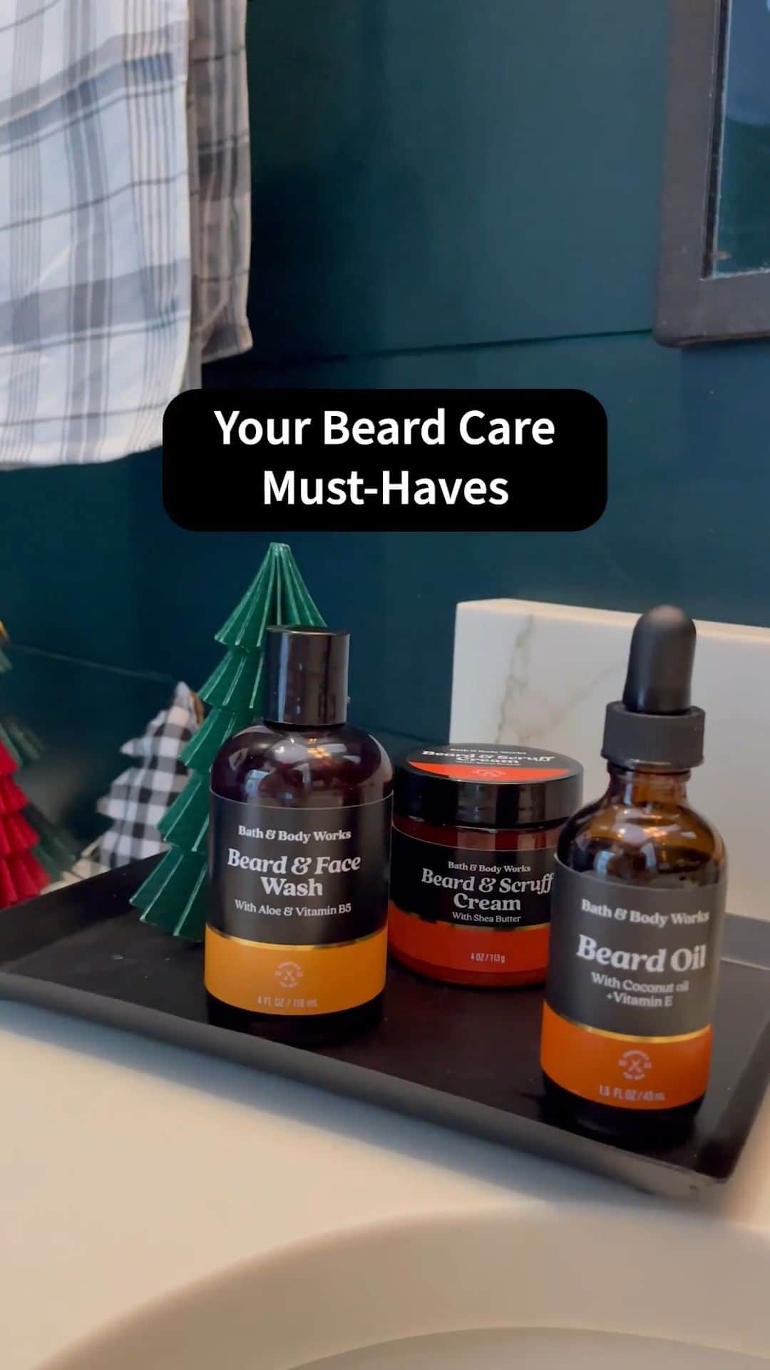 Bath & Body Worksのインスタグラム：「Kick off a month-long vacation from your razor 🪒 with the ultimate beard care routine from the Men's Shop! 🧔  Let us know what beard must-haves you're picking up for November👇」