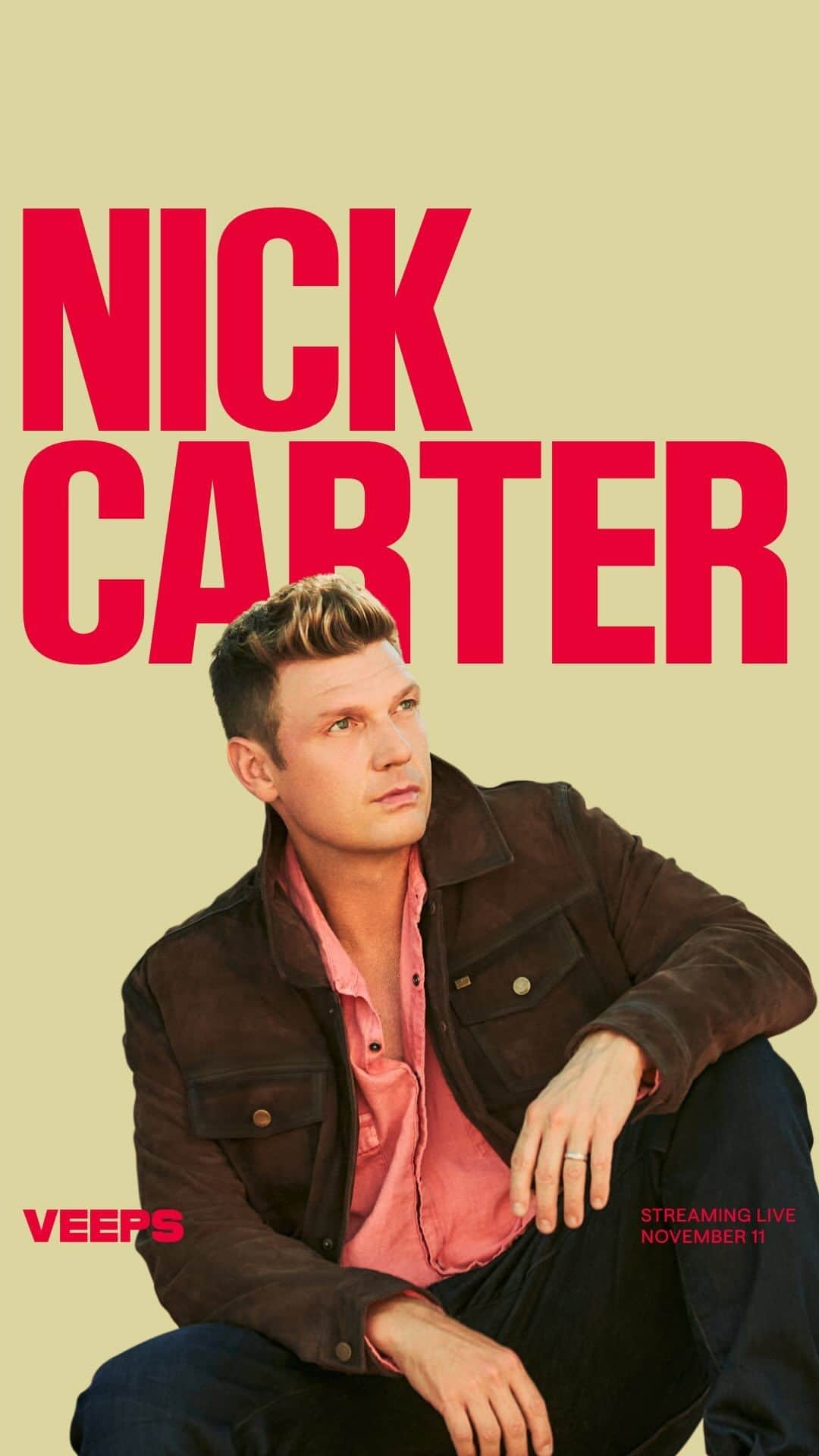 ニック・カーターのインスタグラム：「We’re excited to bring @NickCarter’s Who I Am Tour to you LIVE from Niagara Falls on November 11, streaming only on @Veeps. Subscribe to All Access or get your tickets at the link in bio now to watch!」