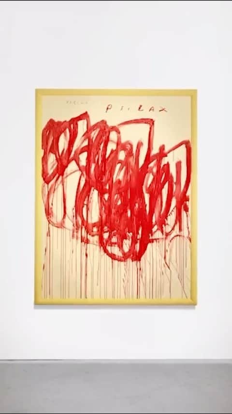 クリスティーズのインスタグラム：「Cy Twombly’s ‘Untitled (Bacchus 1st Version II)’  Christies New York is thrilled to offer Cy Twombly’s mesmerizing ‘Untitled (Bacchus 1st Version II)’ as our leading highlight for the 21st Century Evening sale.  Bursting and blooming in sanguine sweeps and loops, this masterpiece is an explosive work from the first iteration of Cy Twombly’s late and great Bacchus cycle. In this series dedicated to the god of wine and revelry, Twombly achieves an epic synthesis of a mythological celebration distilled in ribbons of red.   Learn more about this piece via our LinkinBio!  21st Century Evening Sale | New York | 7 November」