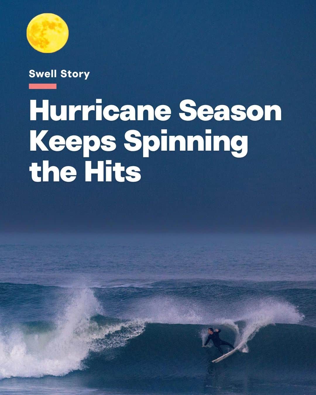 surflineのインスタグラム：「East Coast surfers wanted an encore, and they got it. Hurricane Season came back and performed for select beaches up and down the coast over the weekend. This marks the seventh storm this season, truly making it a banner season. For more info on Hurricane Tammy, click the link in bio.」